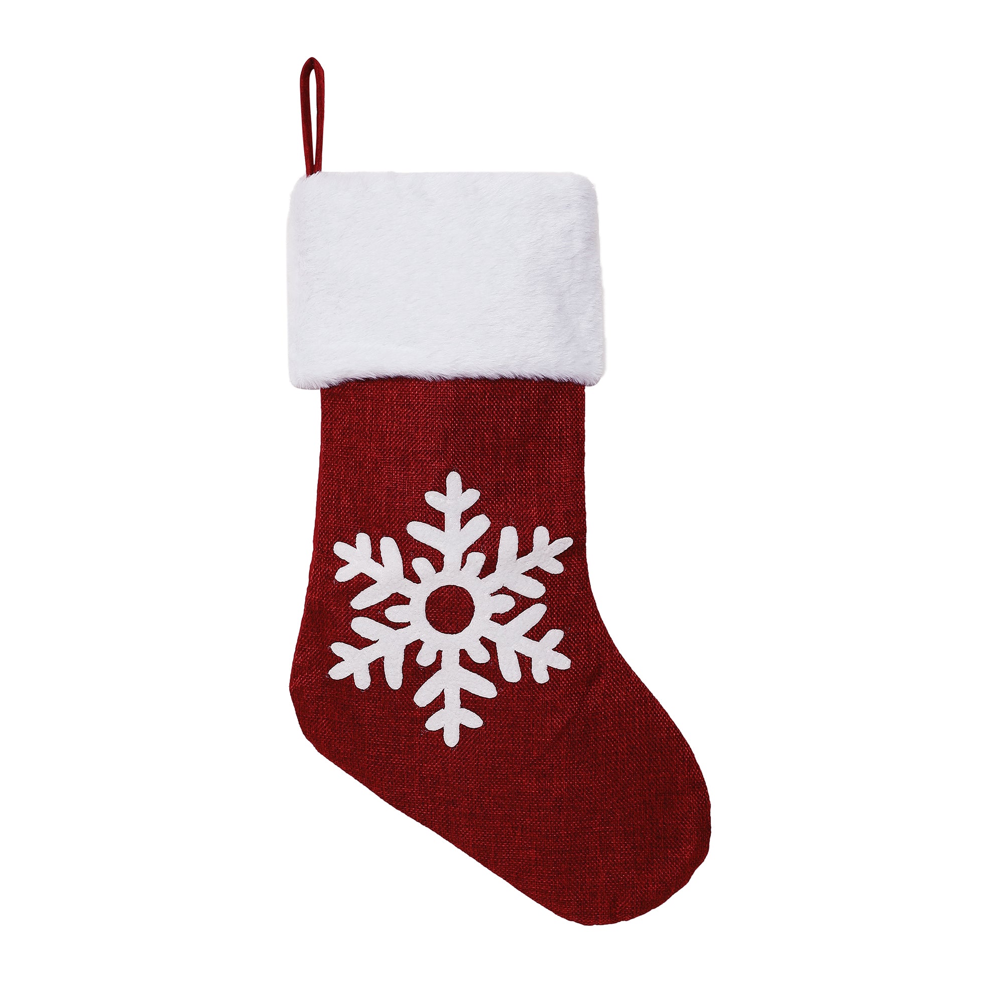 Red Snowflake Stocking