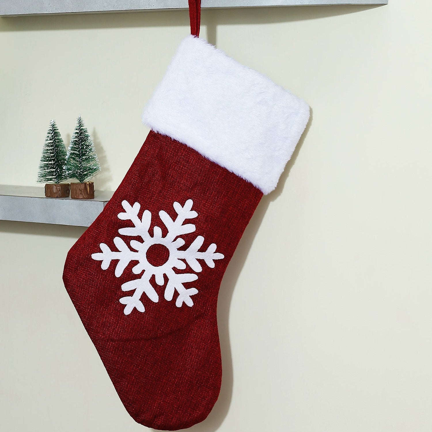 Red Snowflake Stocking