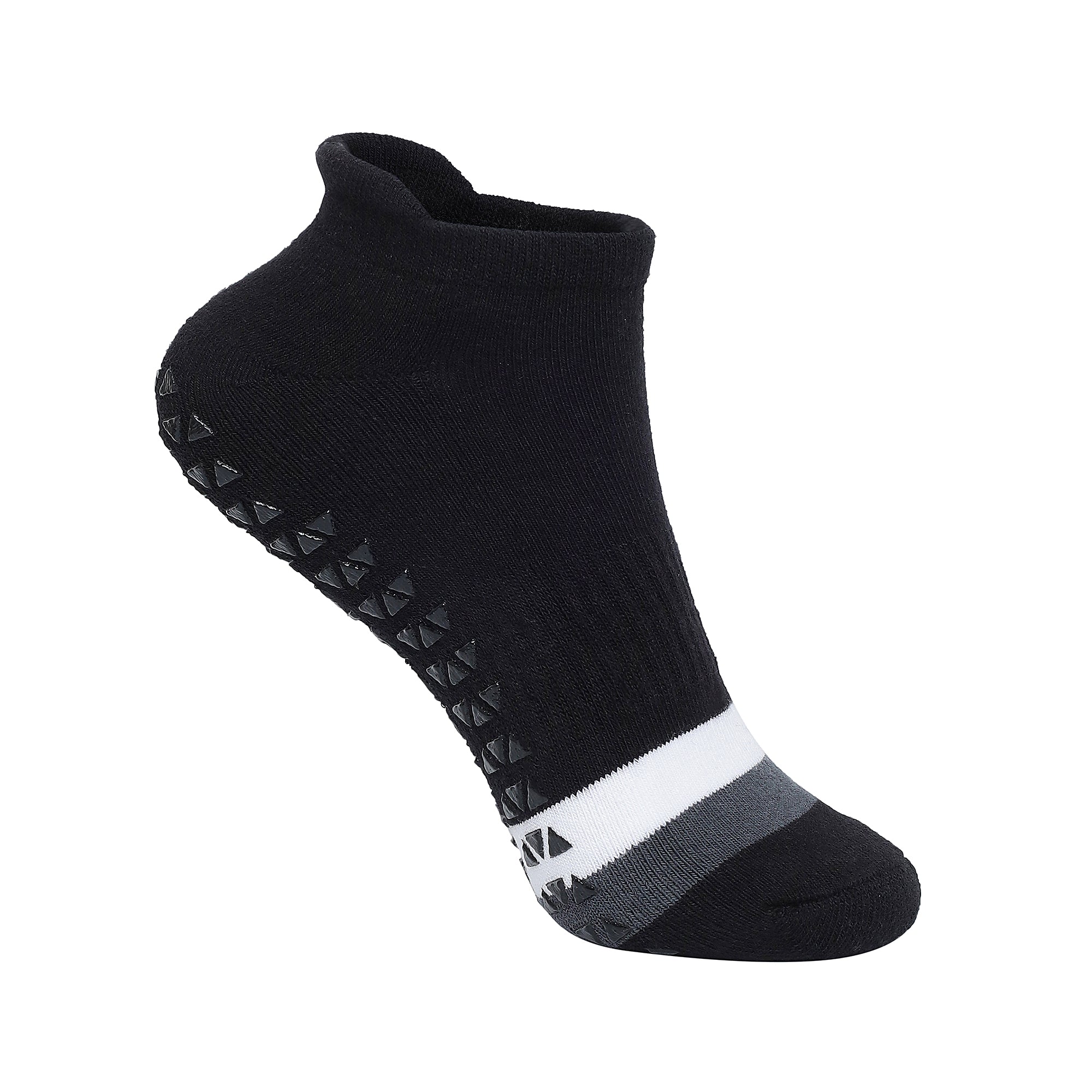 Black Unisex Ankle Sports Grip Socks