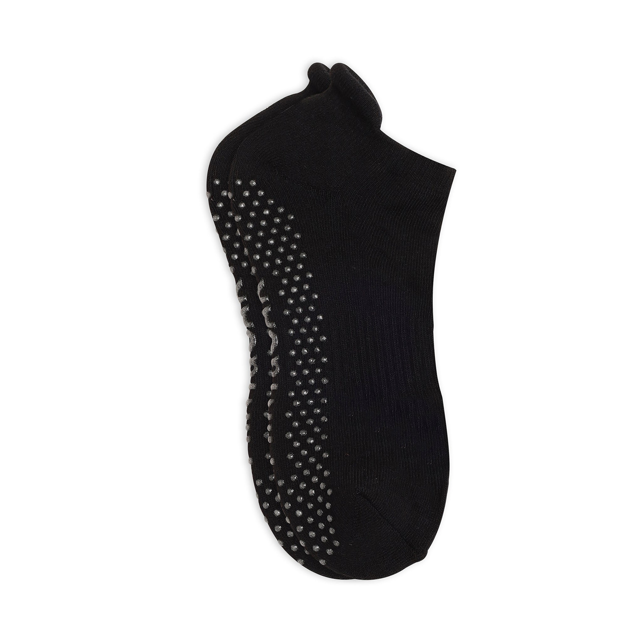 Men’s Ankle Length Performance Grip Socks – Black