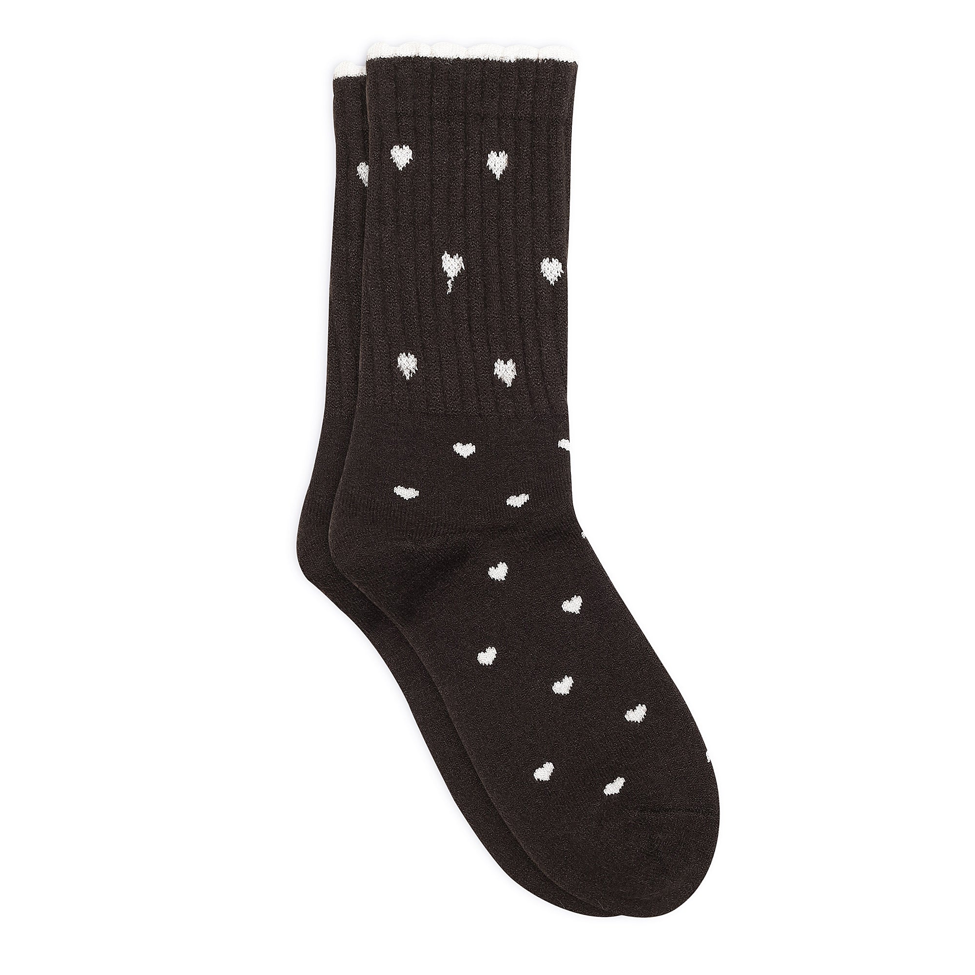 Women's Premium Wool blend Crew Socks - Dark brown