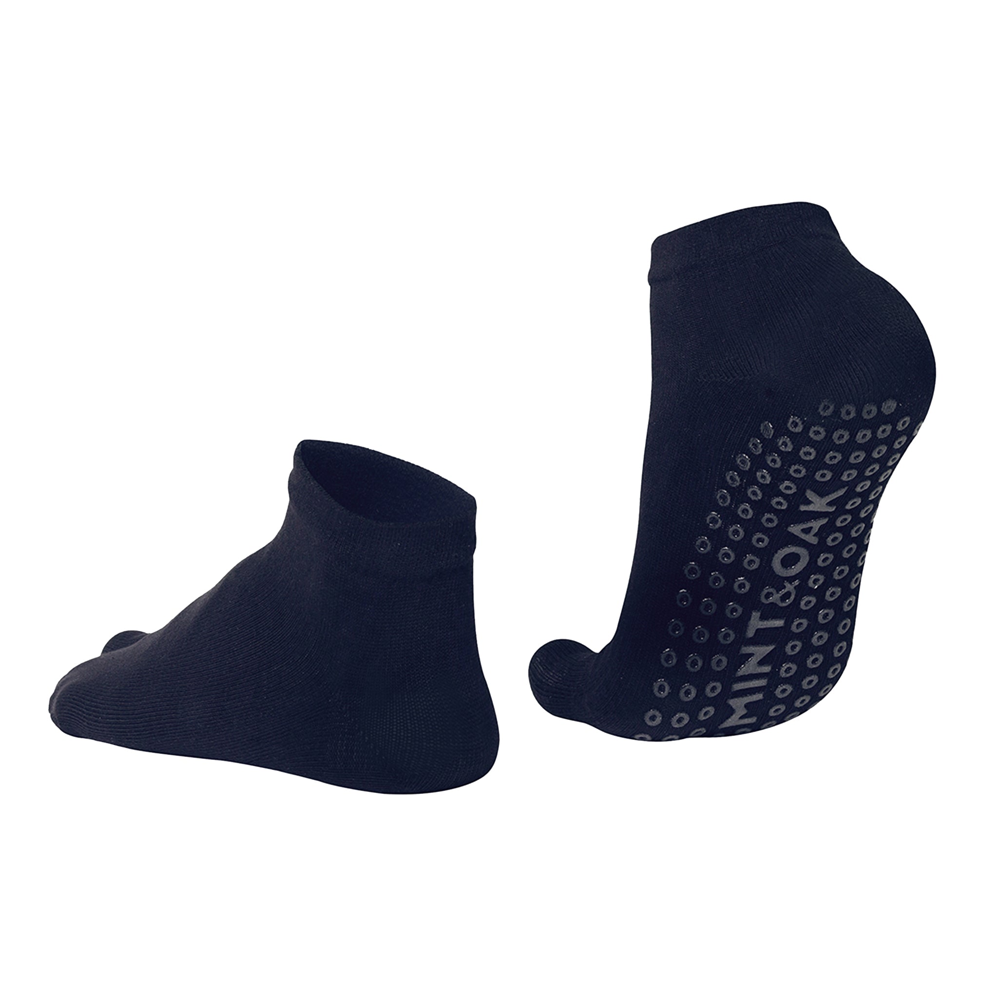 Unisex Anti-Slip Two-Toe Grip Socks for Elderly Care - Navy Blue