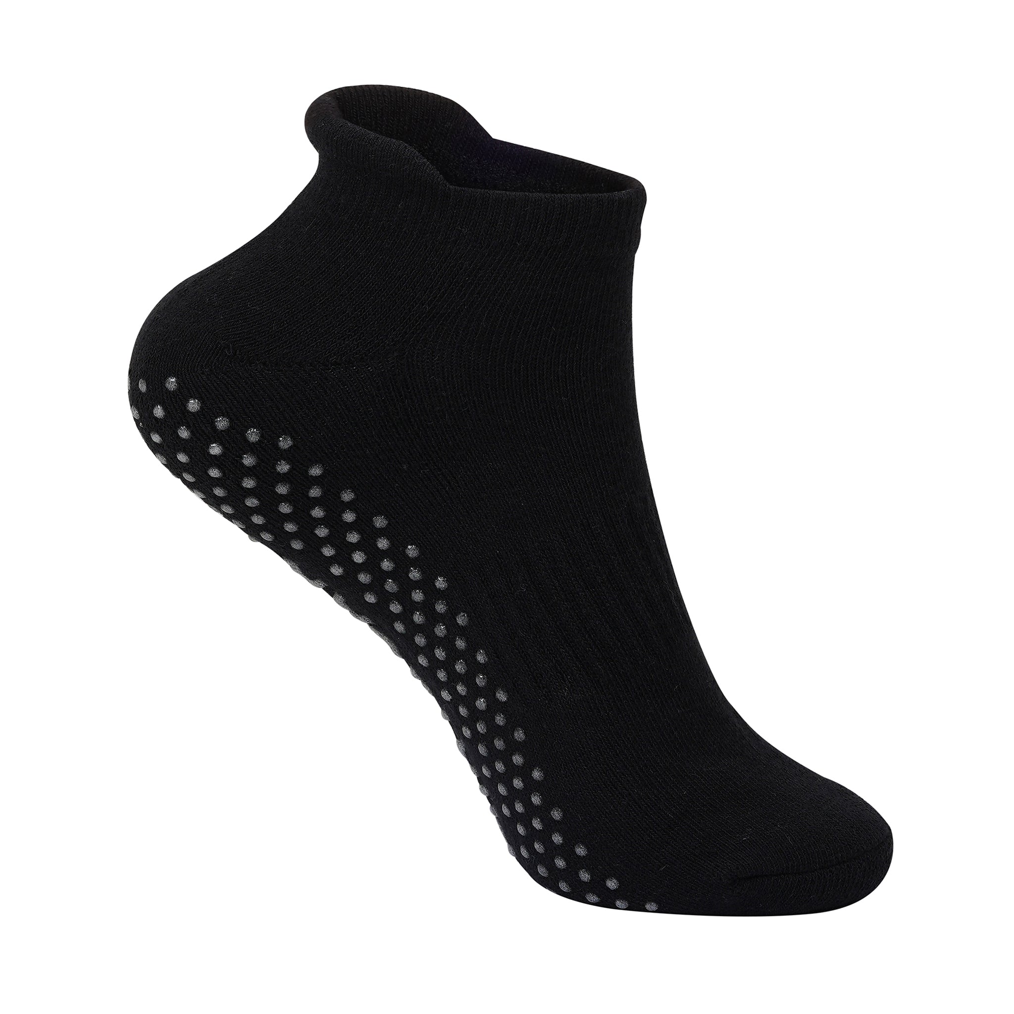 Men’s Ankle Length Performance Grip Socks – Black