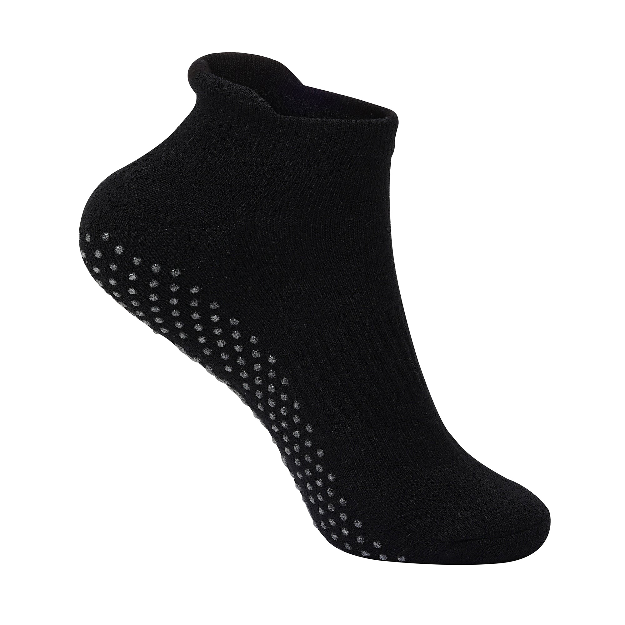 Unisex Silicone-Grip No-Fall Socks for Elderly Care - Black