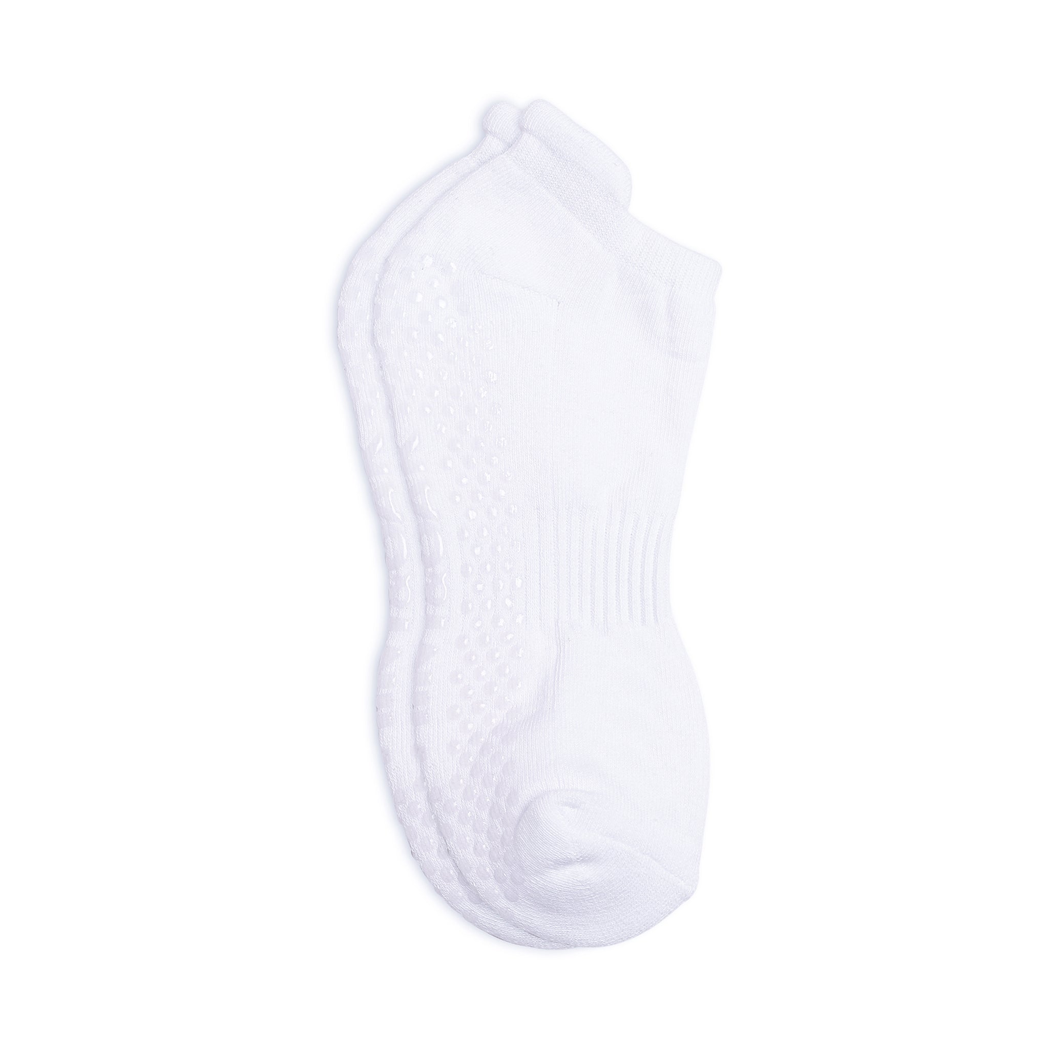 Men’s Ankle Length Performance Grip Socks – White