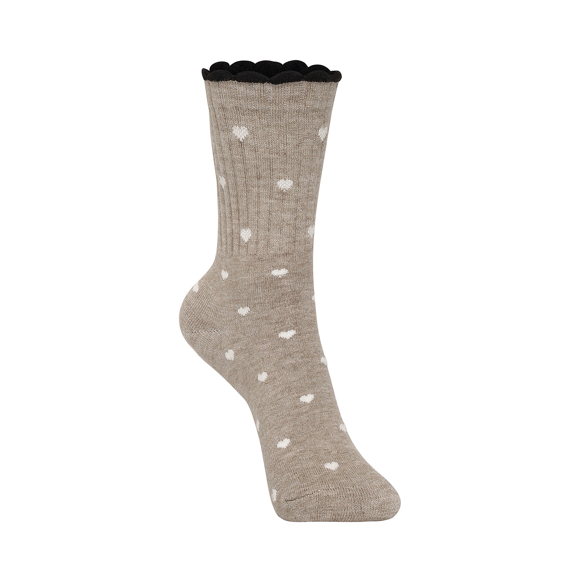Women's Premium Wool blend Crew Socks - Beige