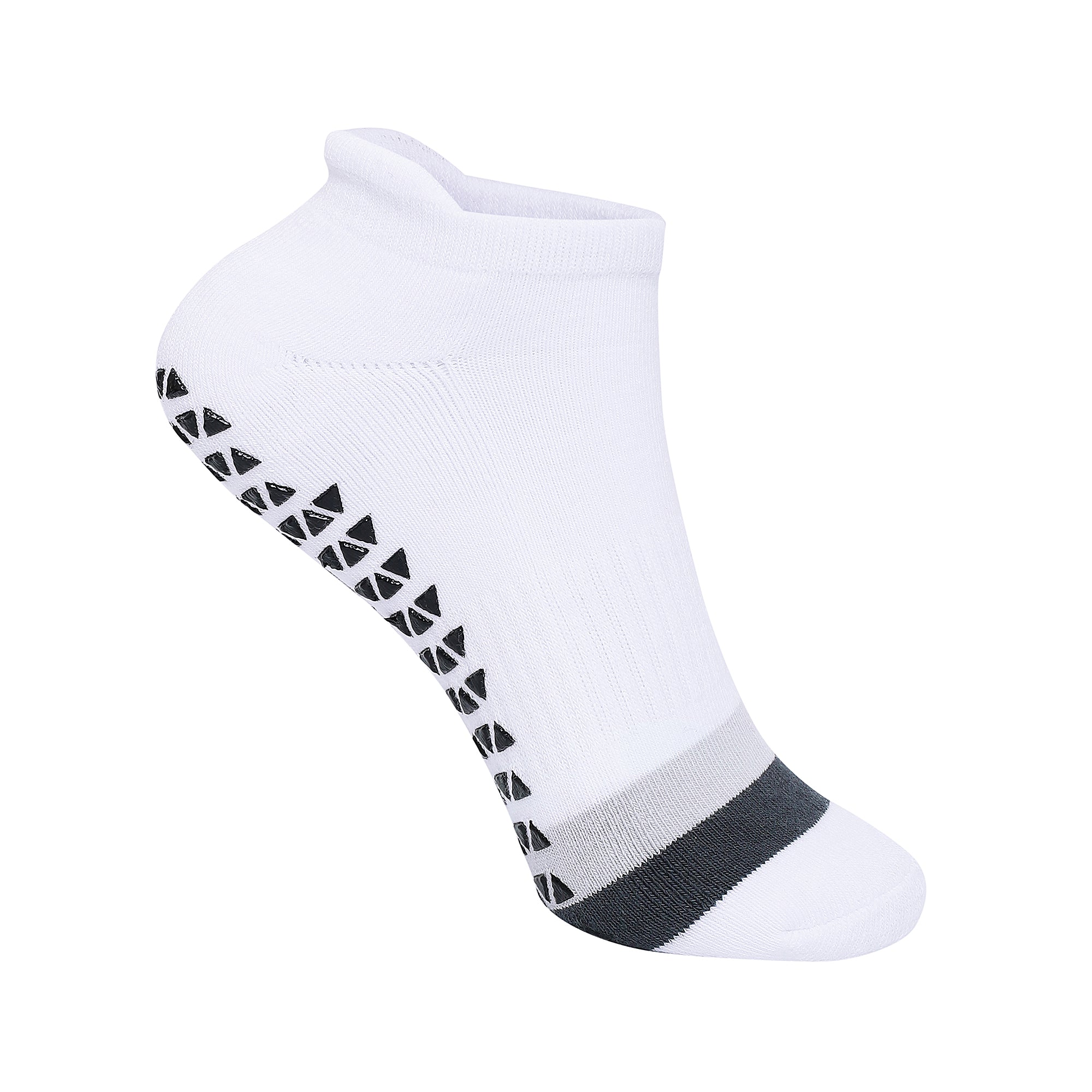 White Unisex Ankle Sports Grip Socks