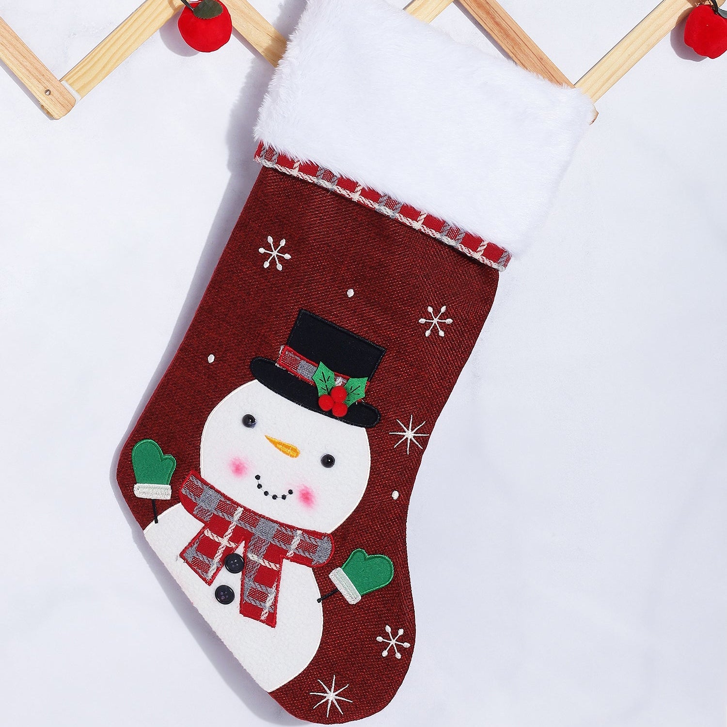 Red Snowman Stocking