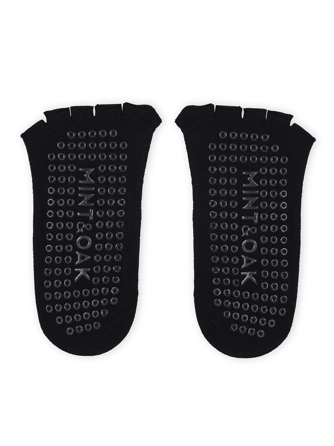 Yoga and Pilates Open Toe Non-Slip Socks for Women - Black