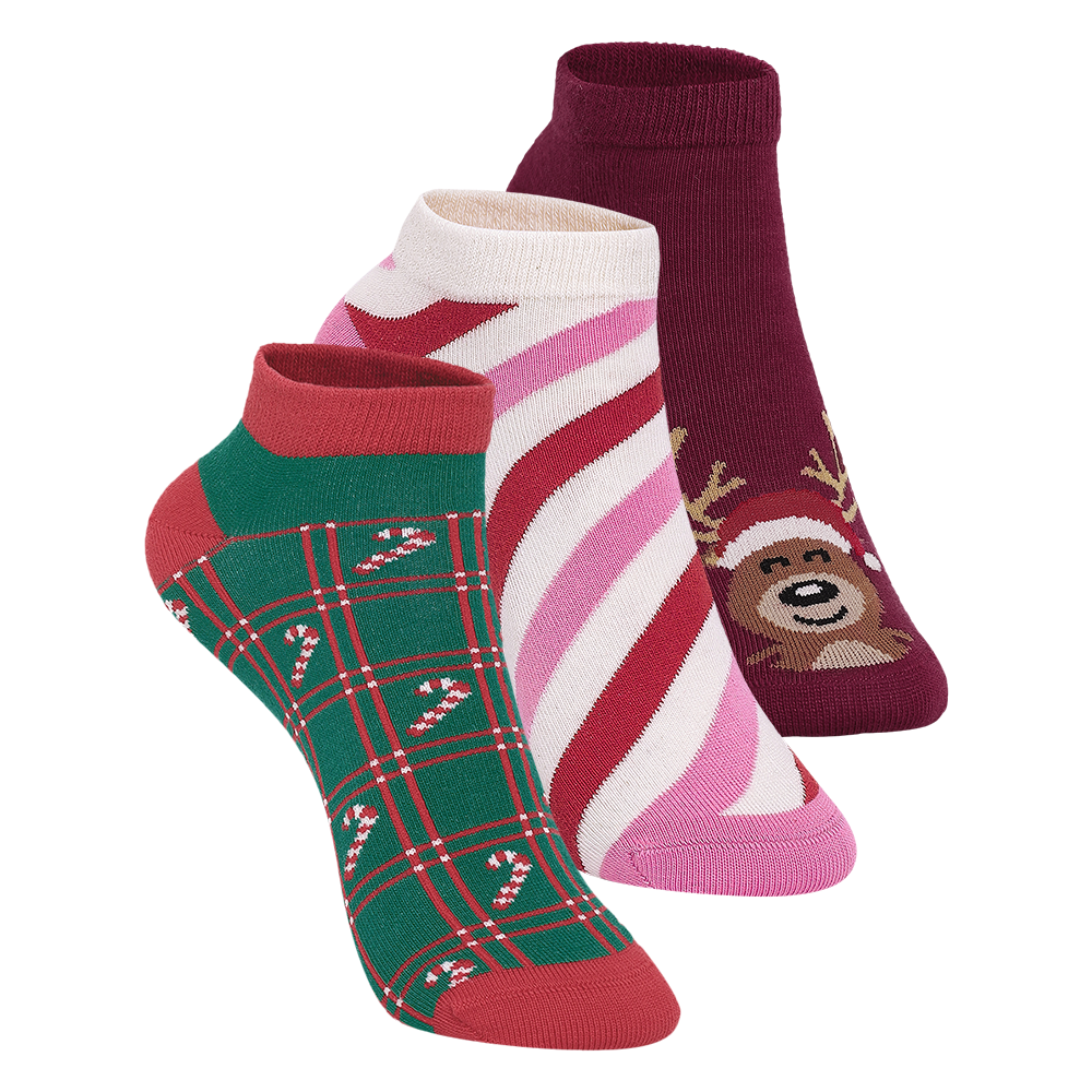 Jingle & Joy Set of 3 Socks for Women - Giftbox Packaging