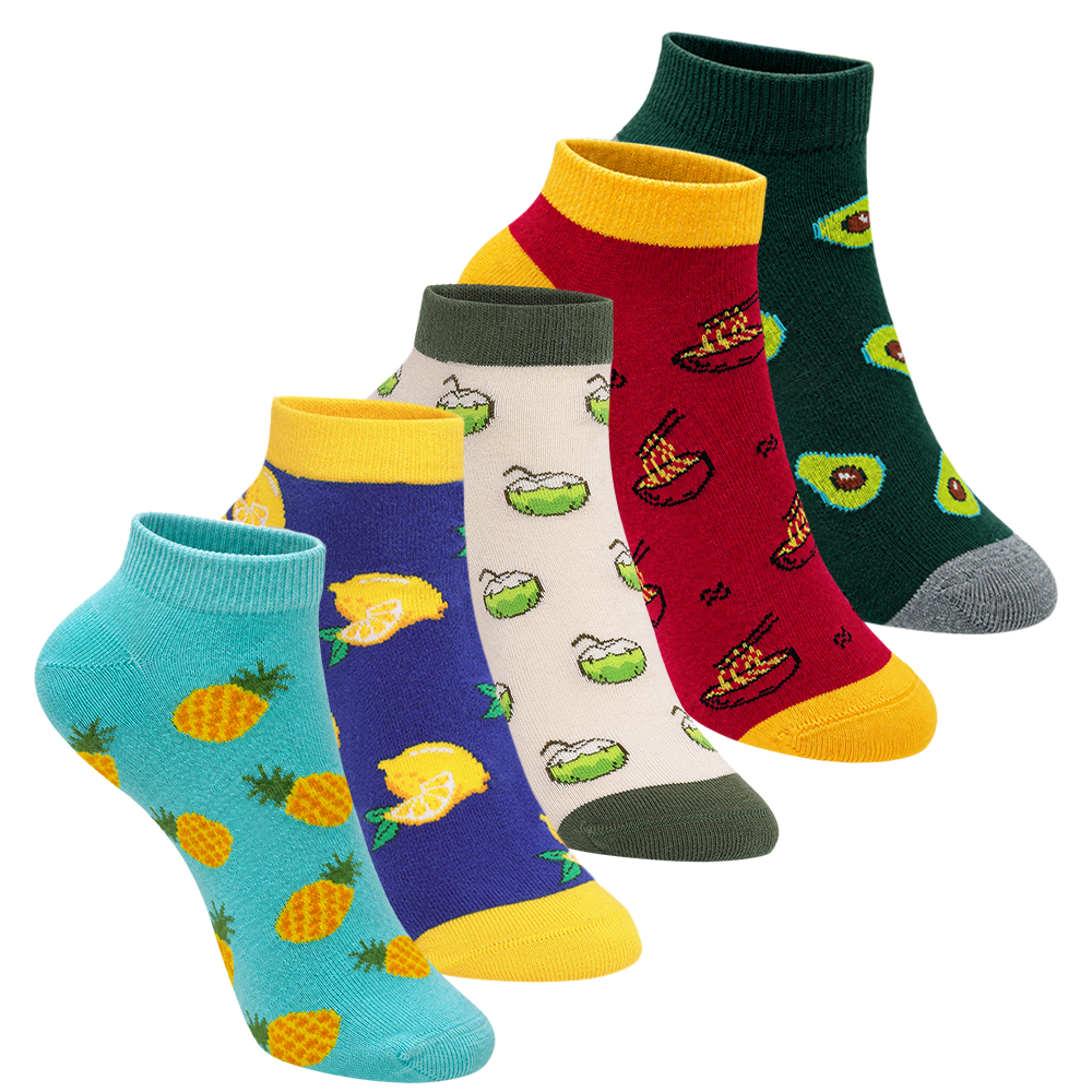 Summer on Your Toes Set-of-3 Ankle Socks for Women