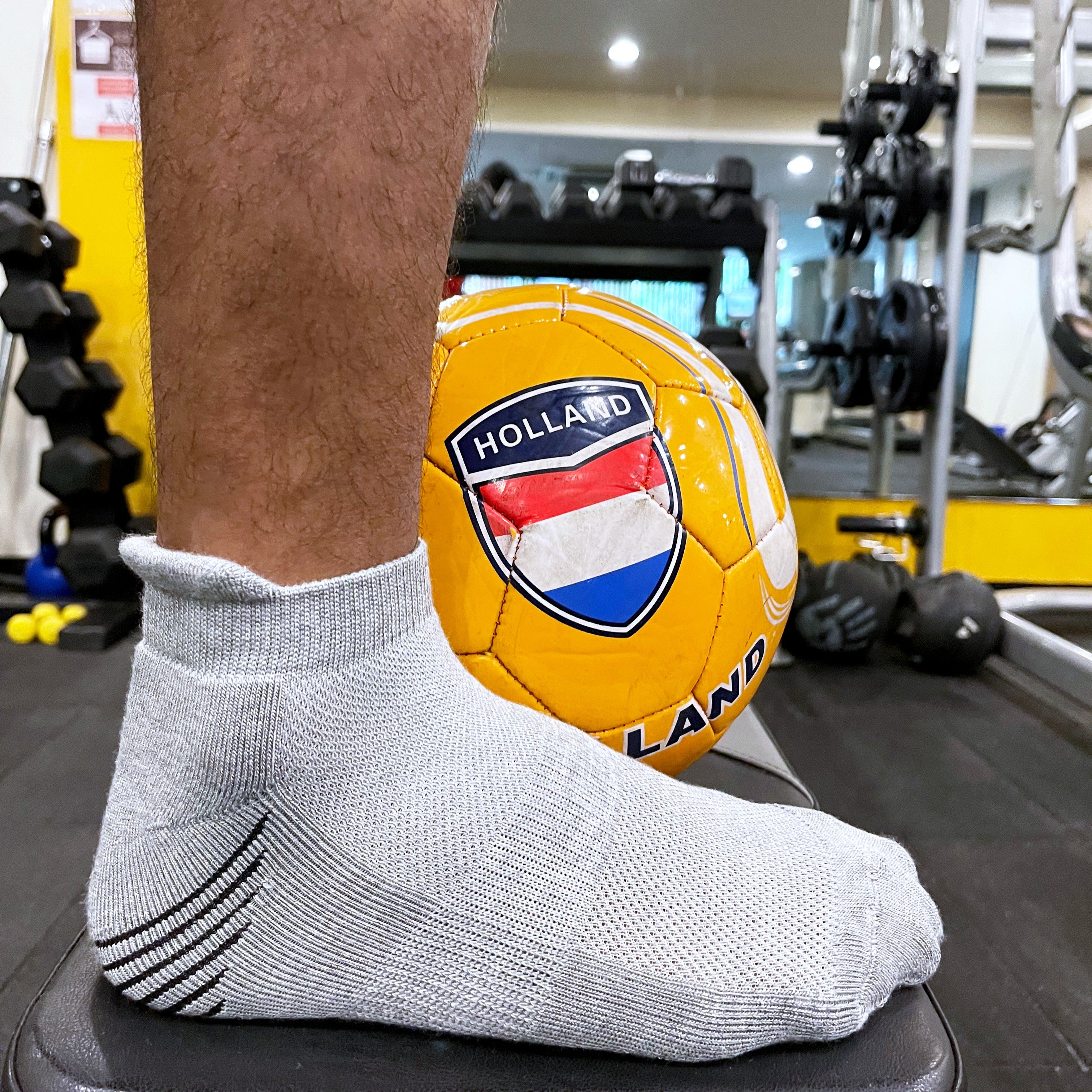 Grey Bamboo Sports Socks For Men