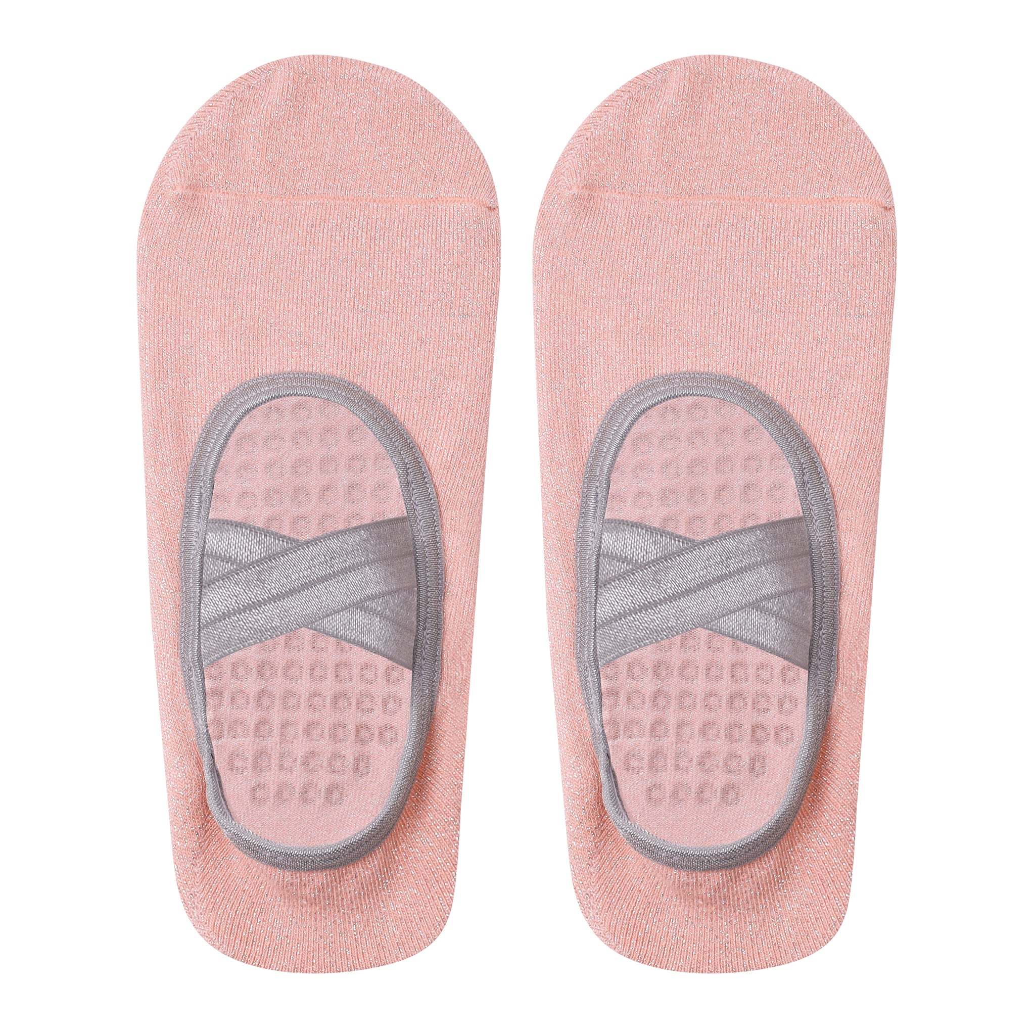 Yoga and Pilates Non-Slip Socks for Women - Shimmer Light Pink
