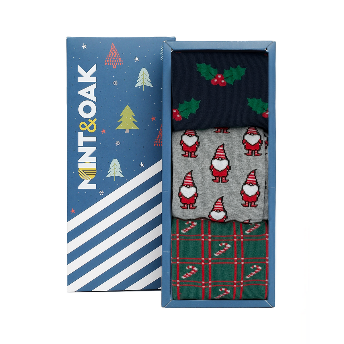Santa’s Favourites Set-of-3 Crew Socks for Men