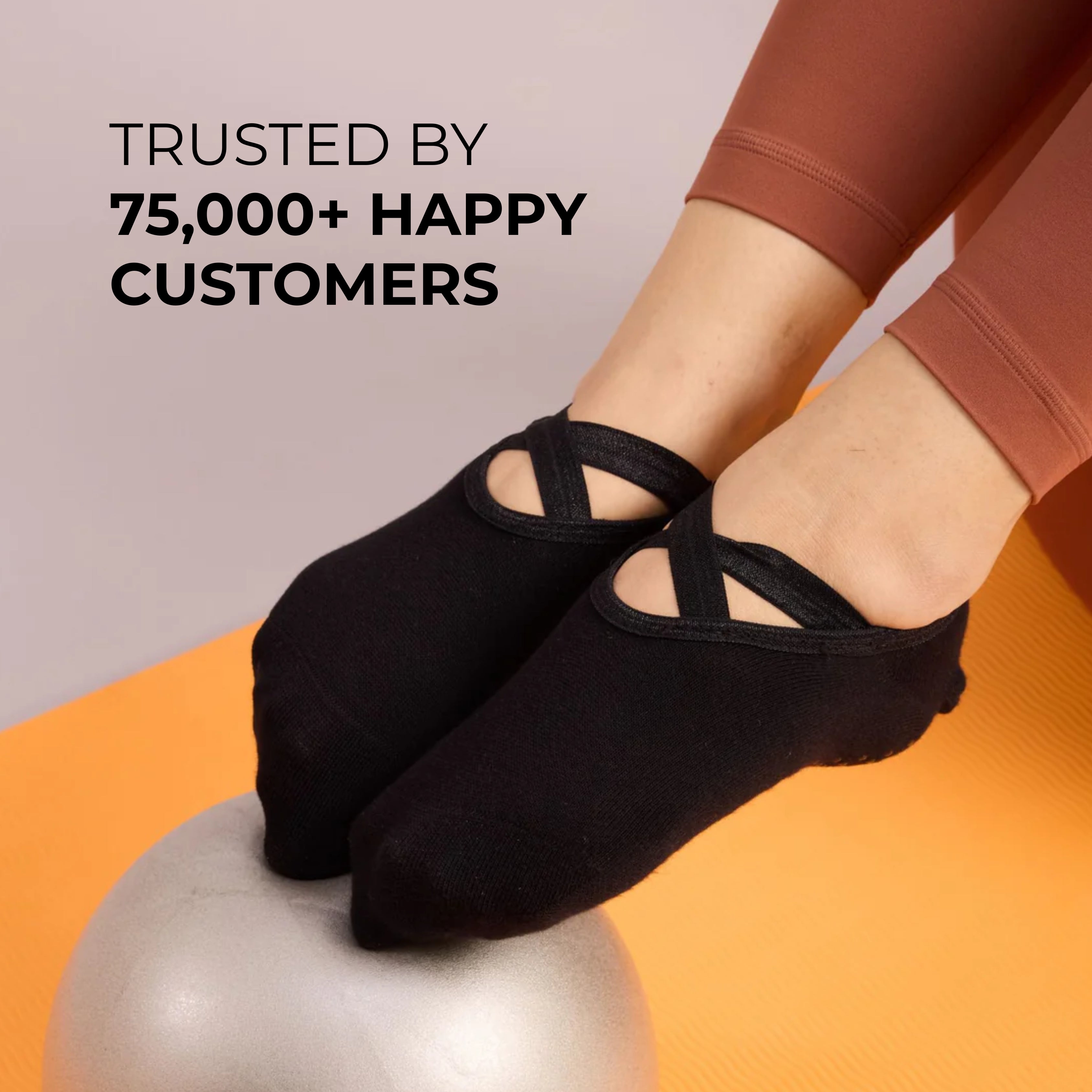 Yoga and Pilates Non-Slip Socks for Women - Black