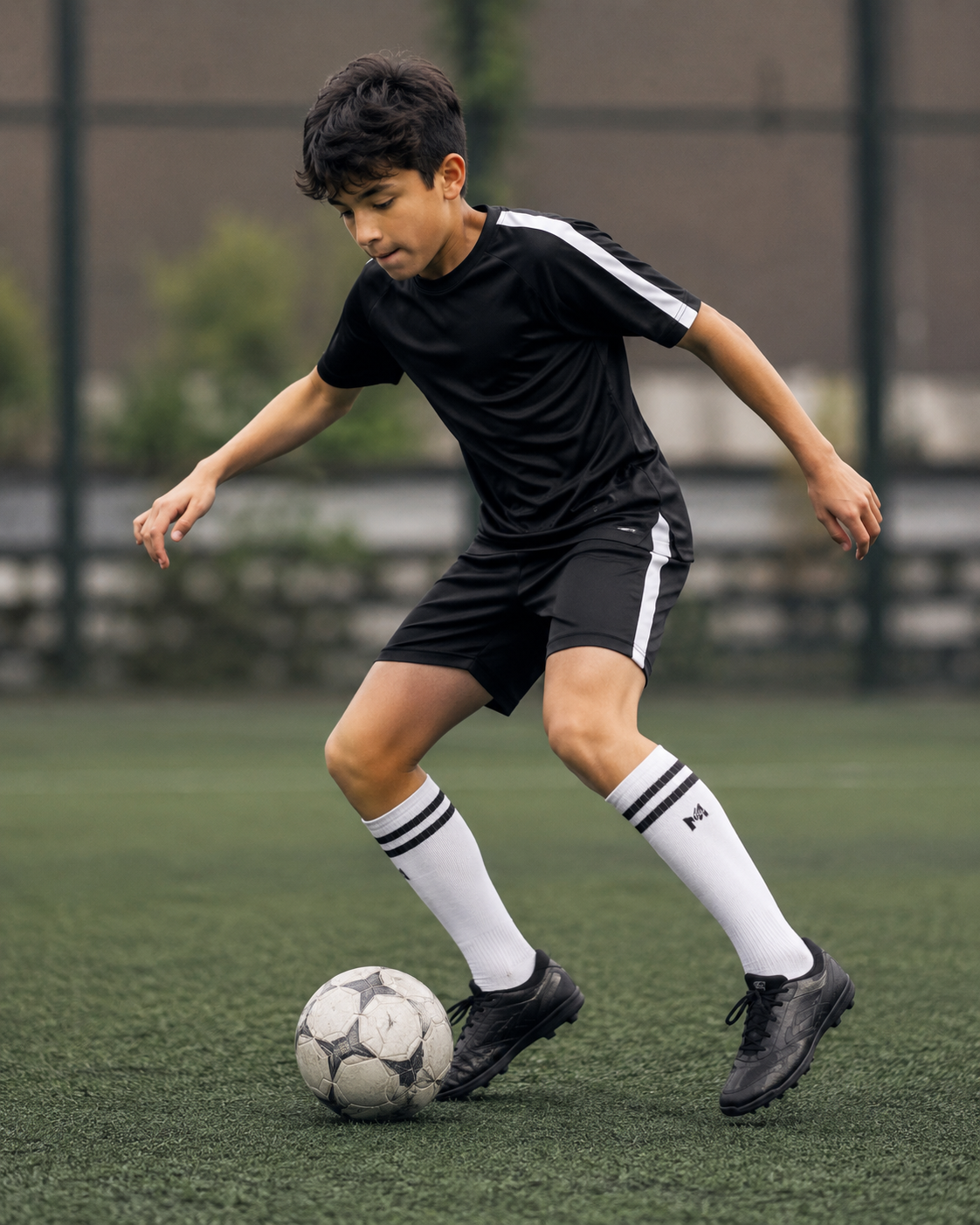 Kids Football Pack of 3 - (White, Black & Navy Blue)