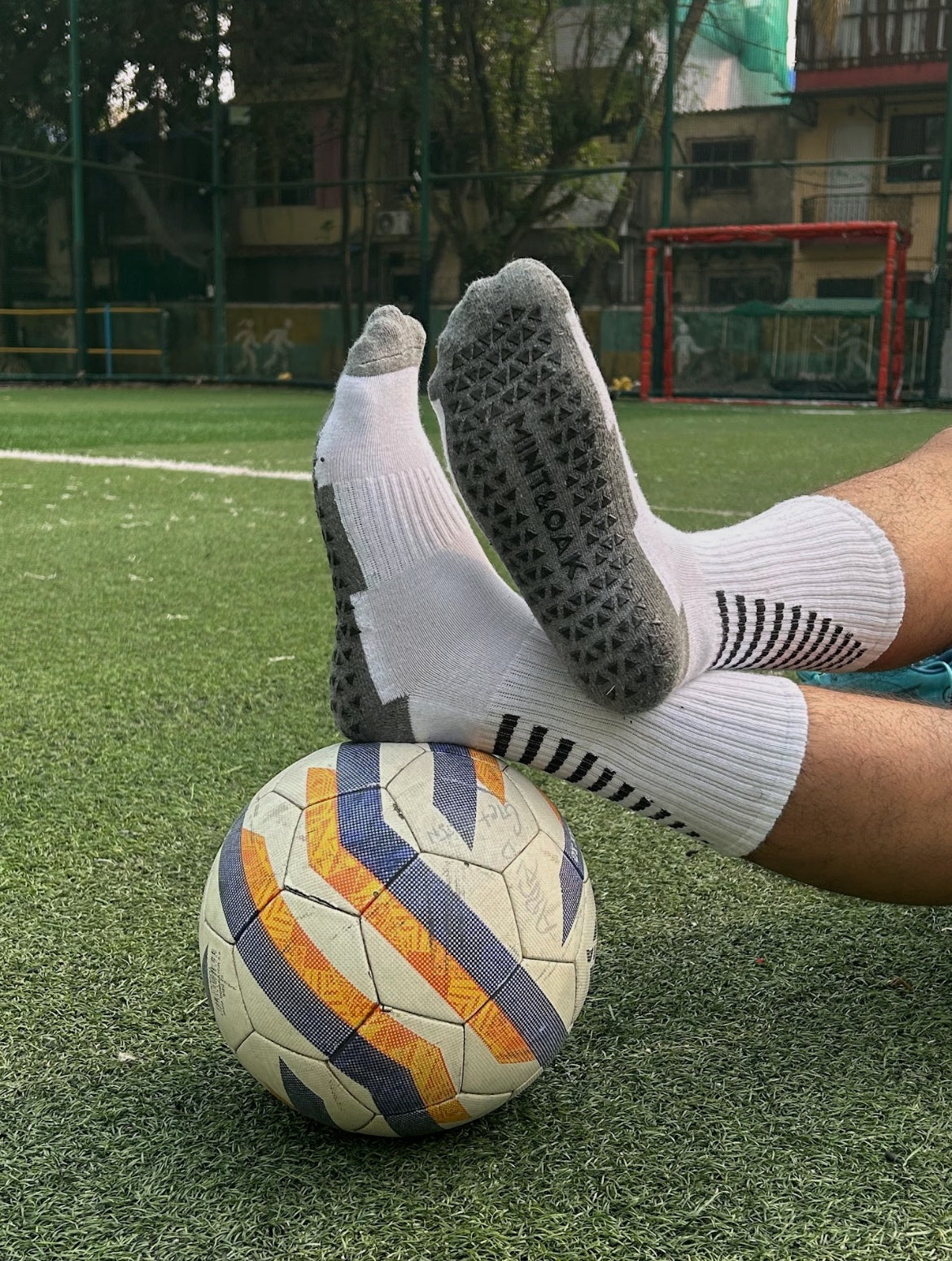 Grip Socks For Pickle, Paddle, Turf, Gym - White & Black