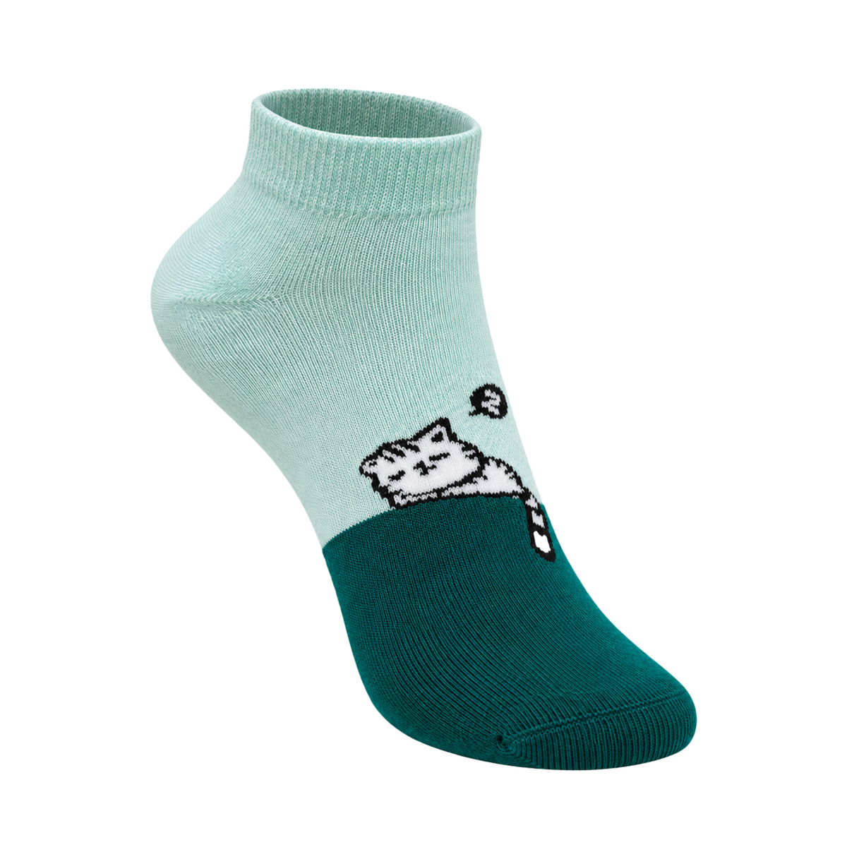 Cat On A Ledge Ankle Socks For Women