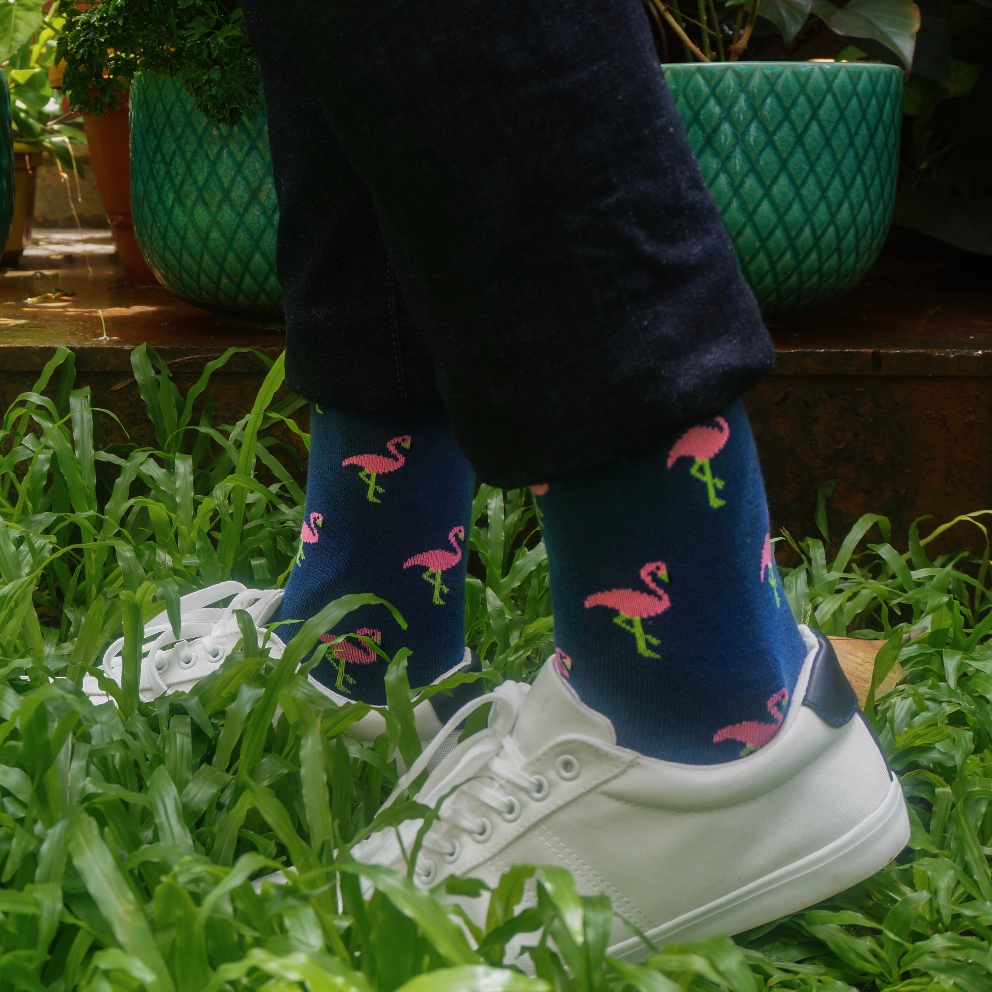 Flamingo Men's Crew Socks