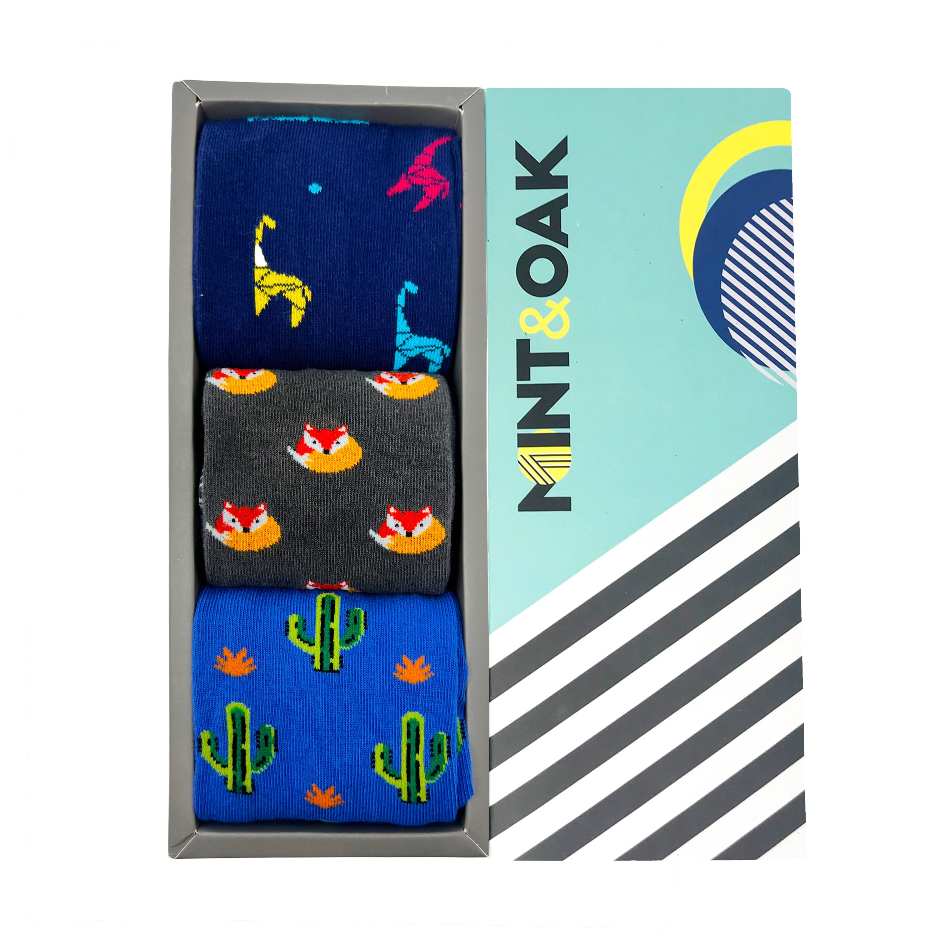 Toe-tally Cool Set-of-3 Crew Socks for Men