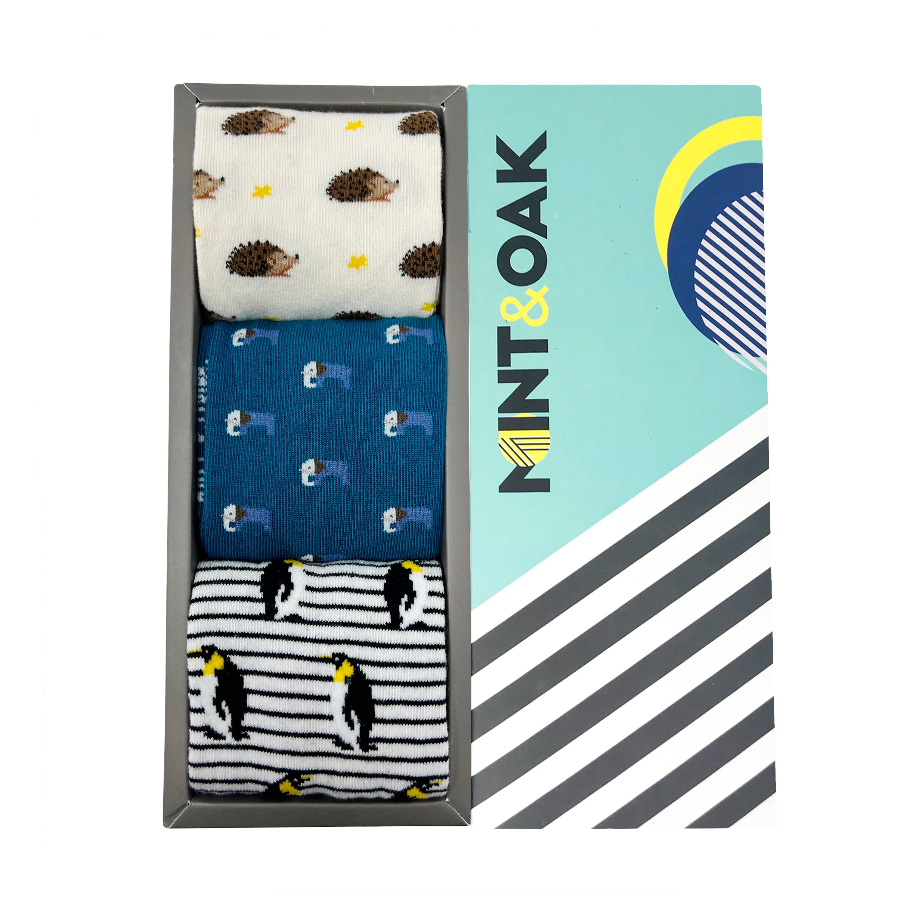 Safari Steps Set-of-3 Crew Socks for Men