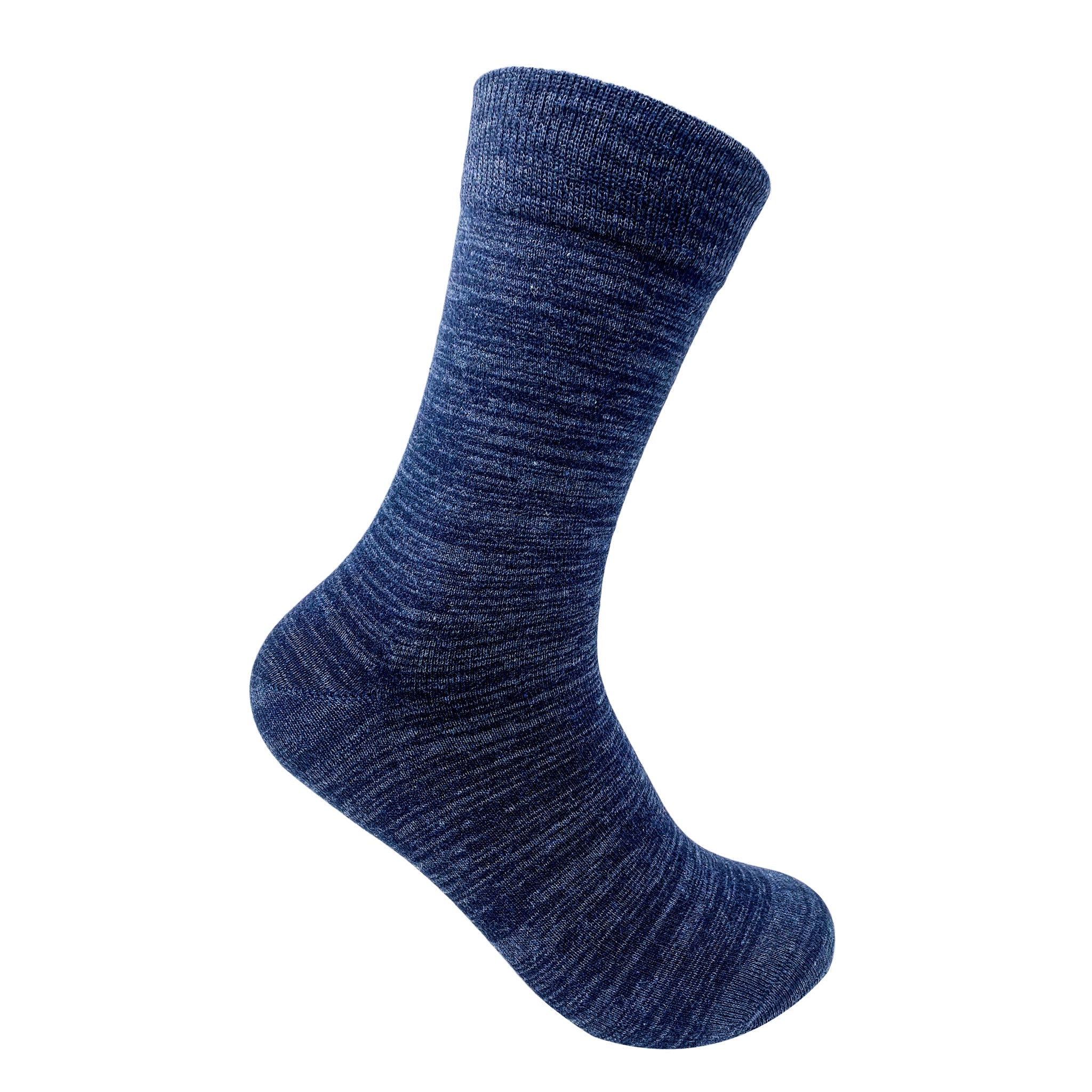 Blue Melange Men's Crew Socks