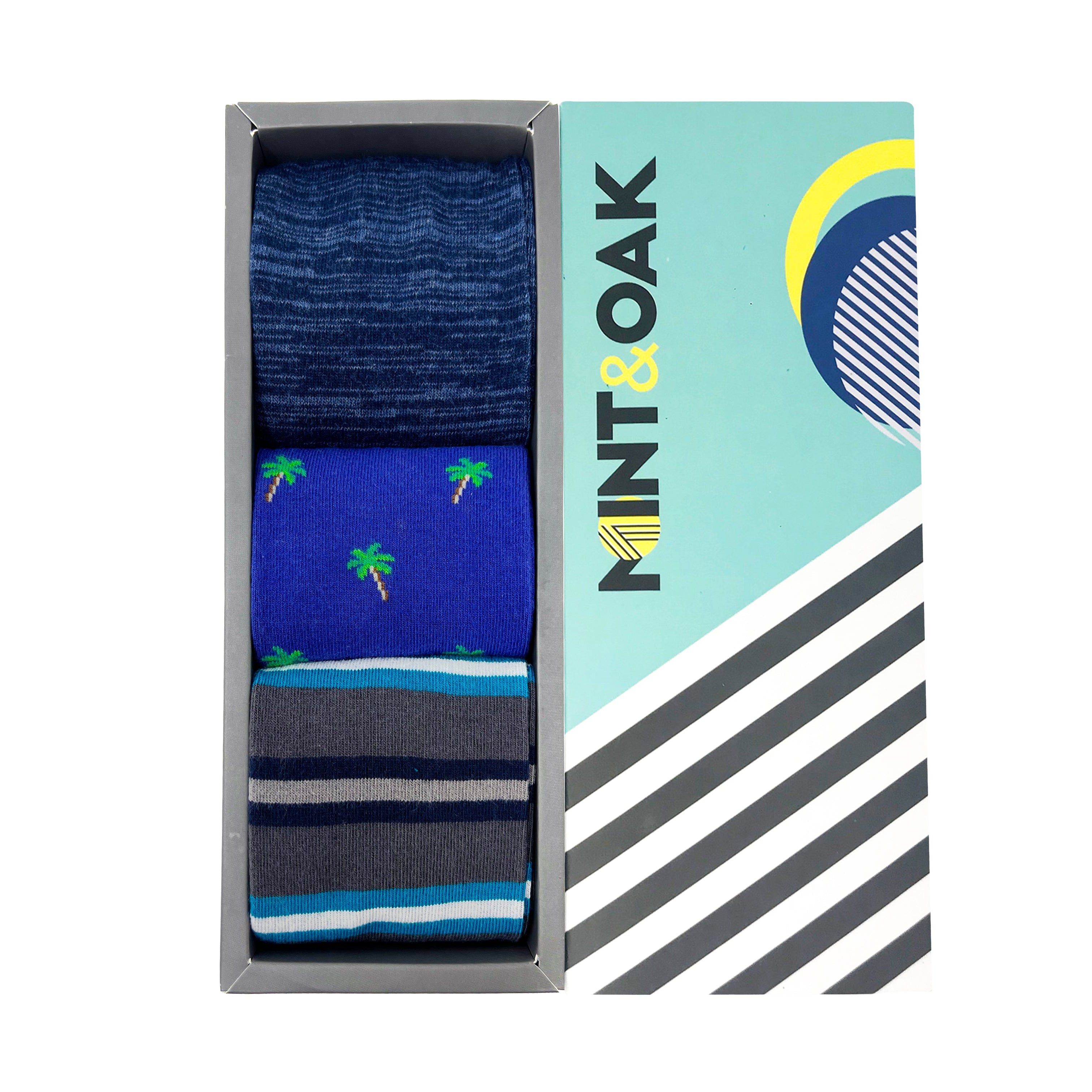 Trendy Toes Set-of-3 Crew Socks for Men