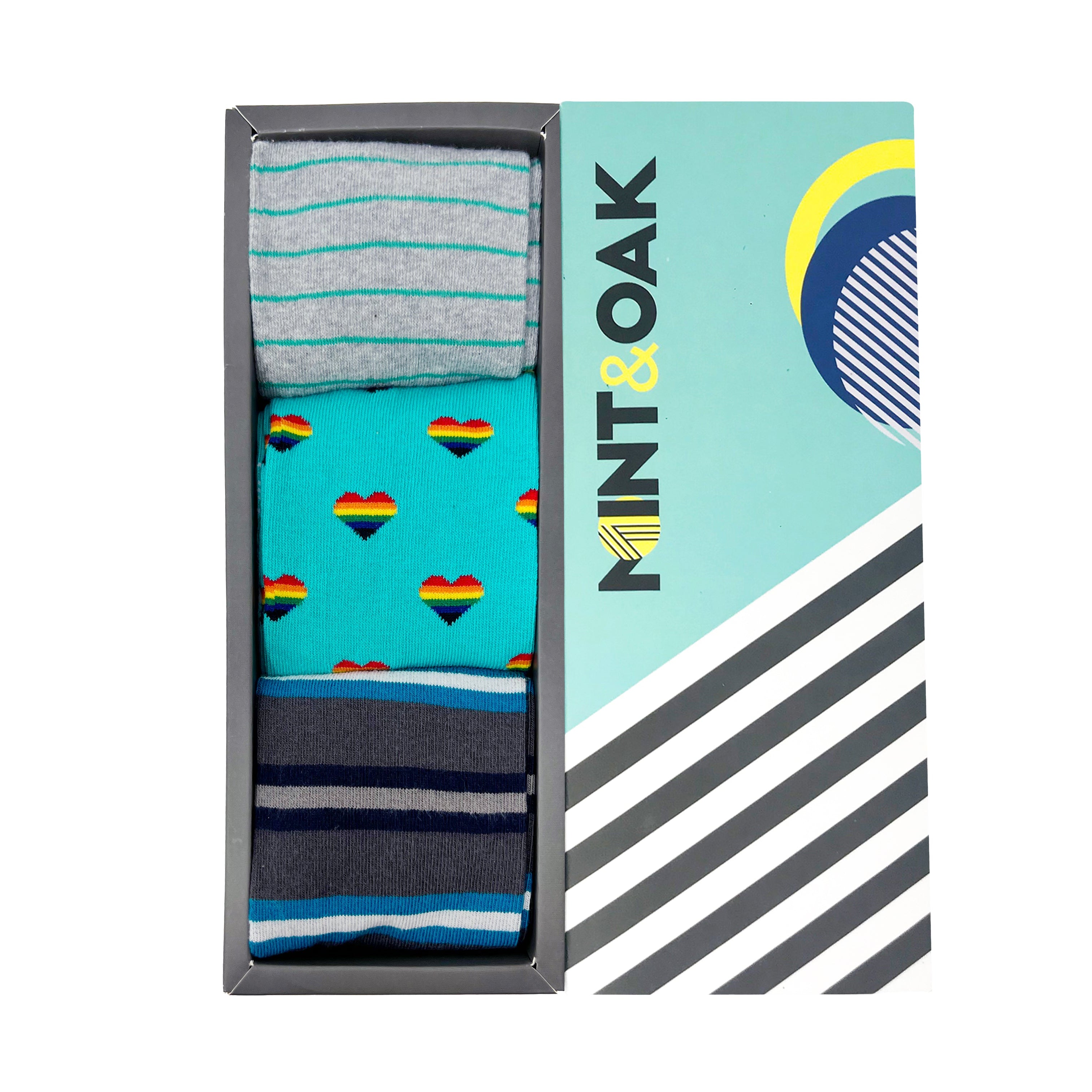 Three Cheers Set-of-3 Crew Socks for Men