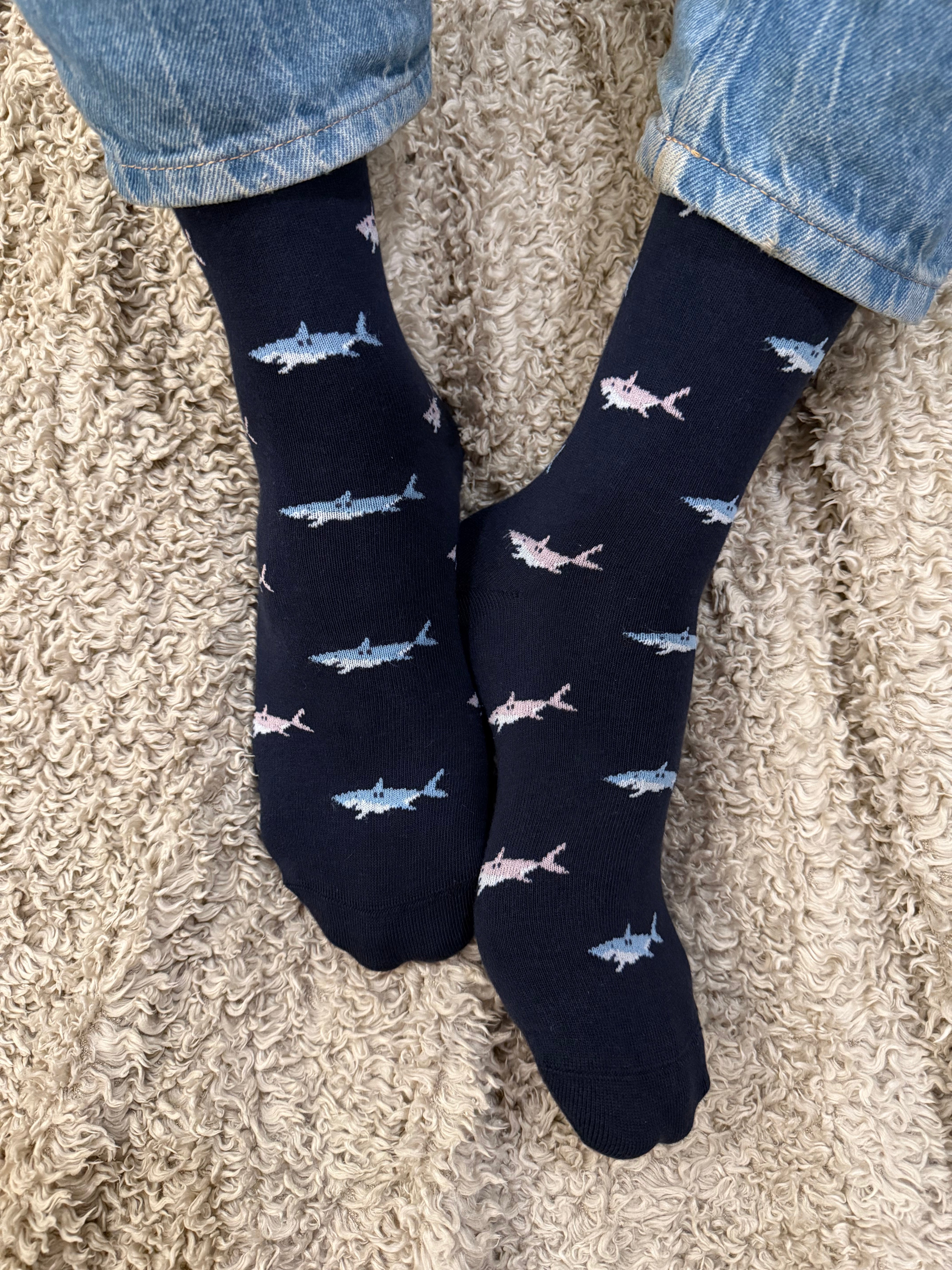 Shark Attack Men's Crew Socks
