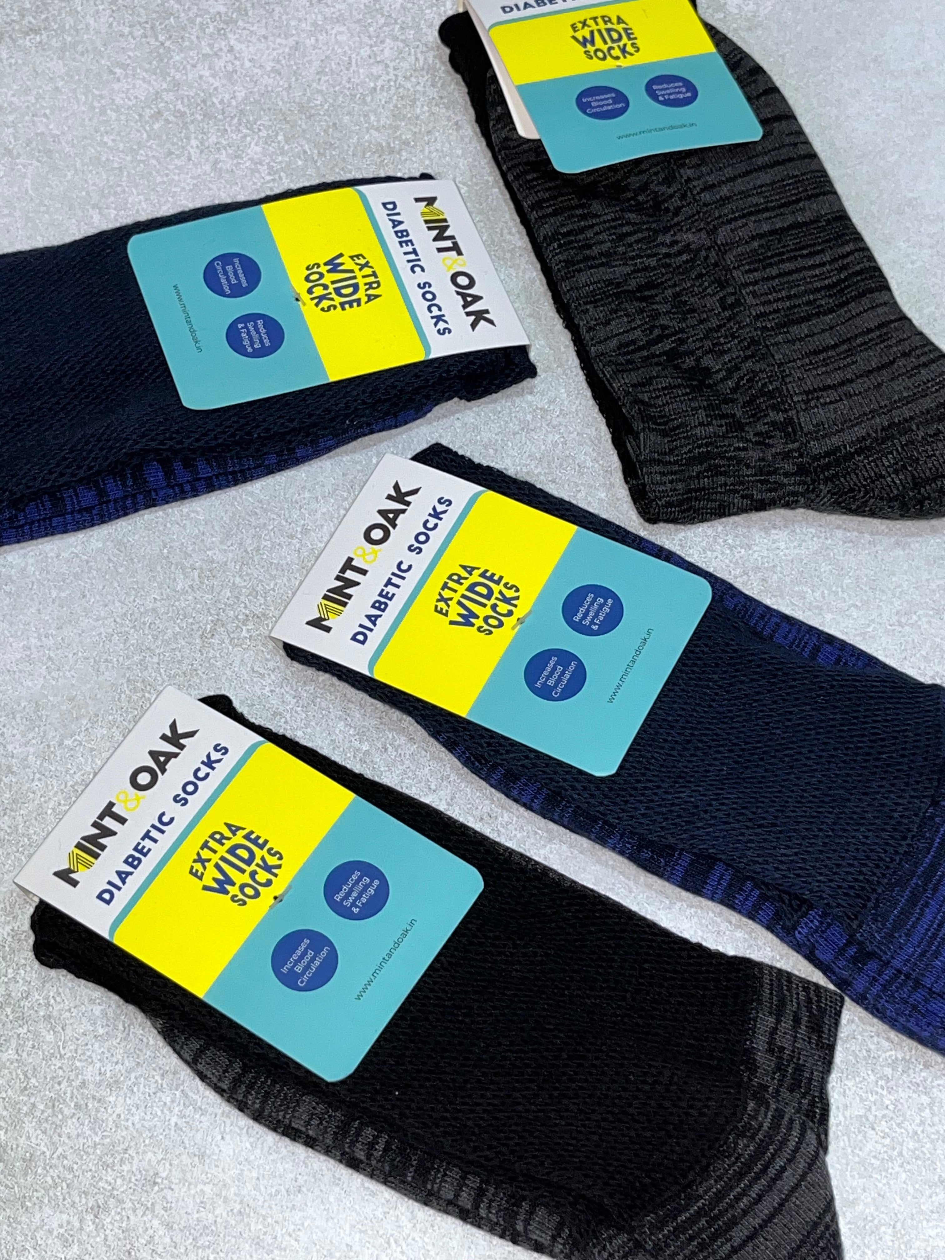 Diabetic Crew Length Unisex Socks for Men and Women - Grey