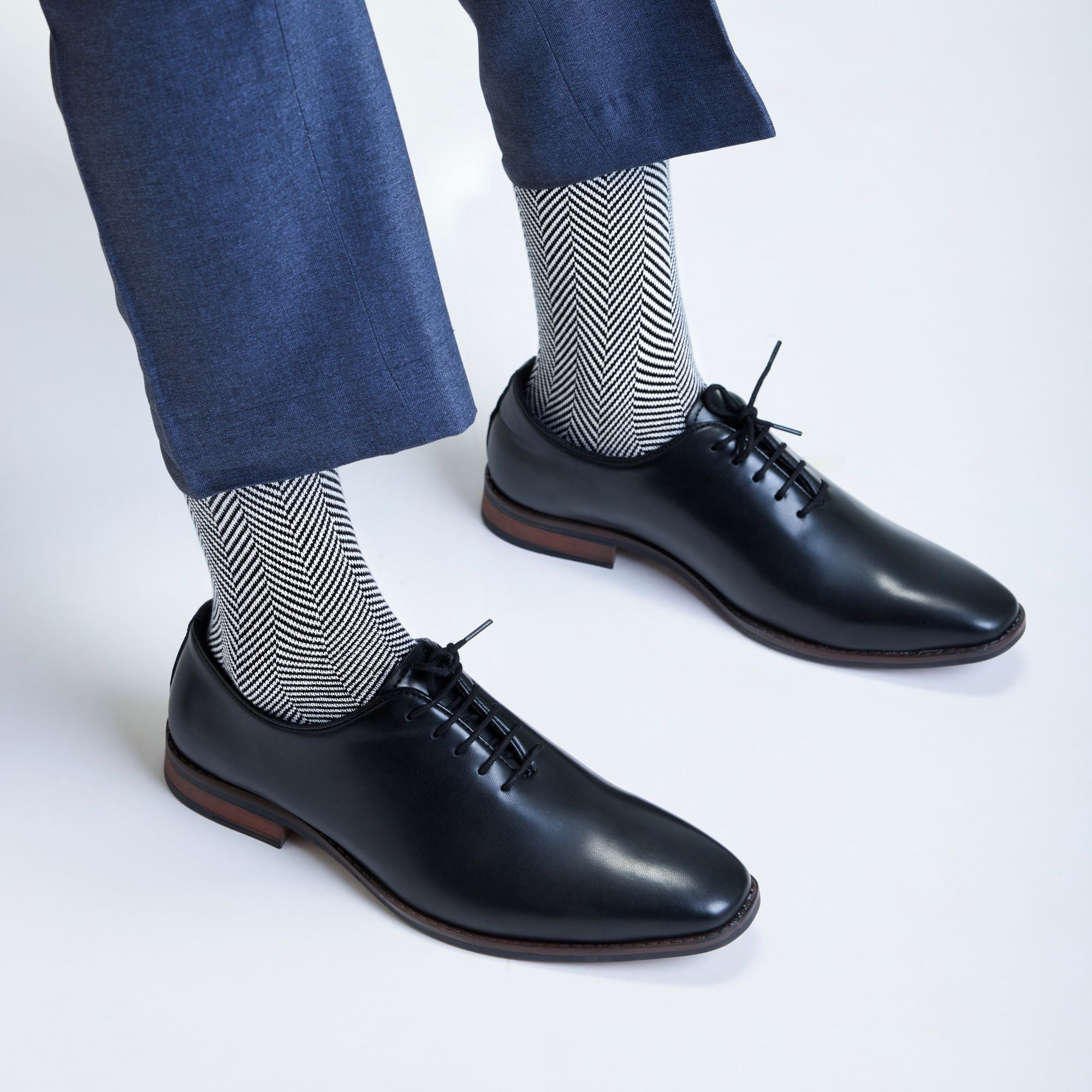 Herringbone House Set-of-3 Crew Socks for Men