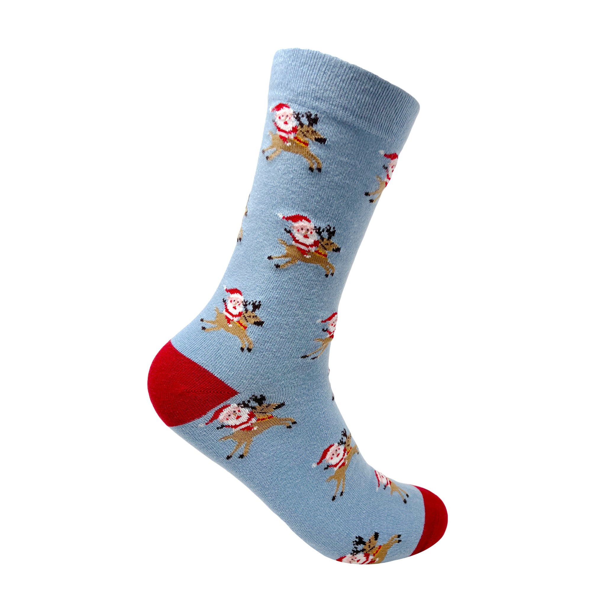 Reindeer Ride with Santa Men & Women Matching Socks