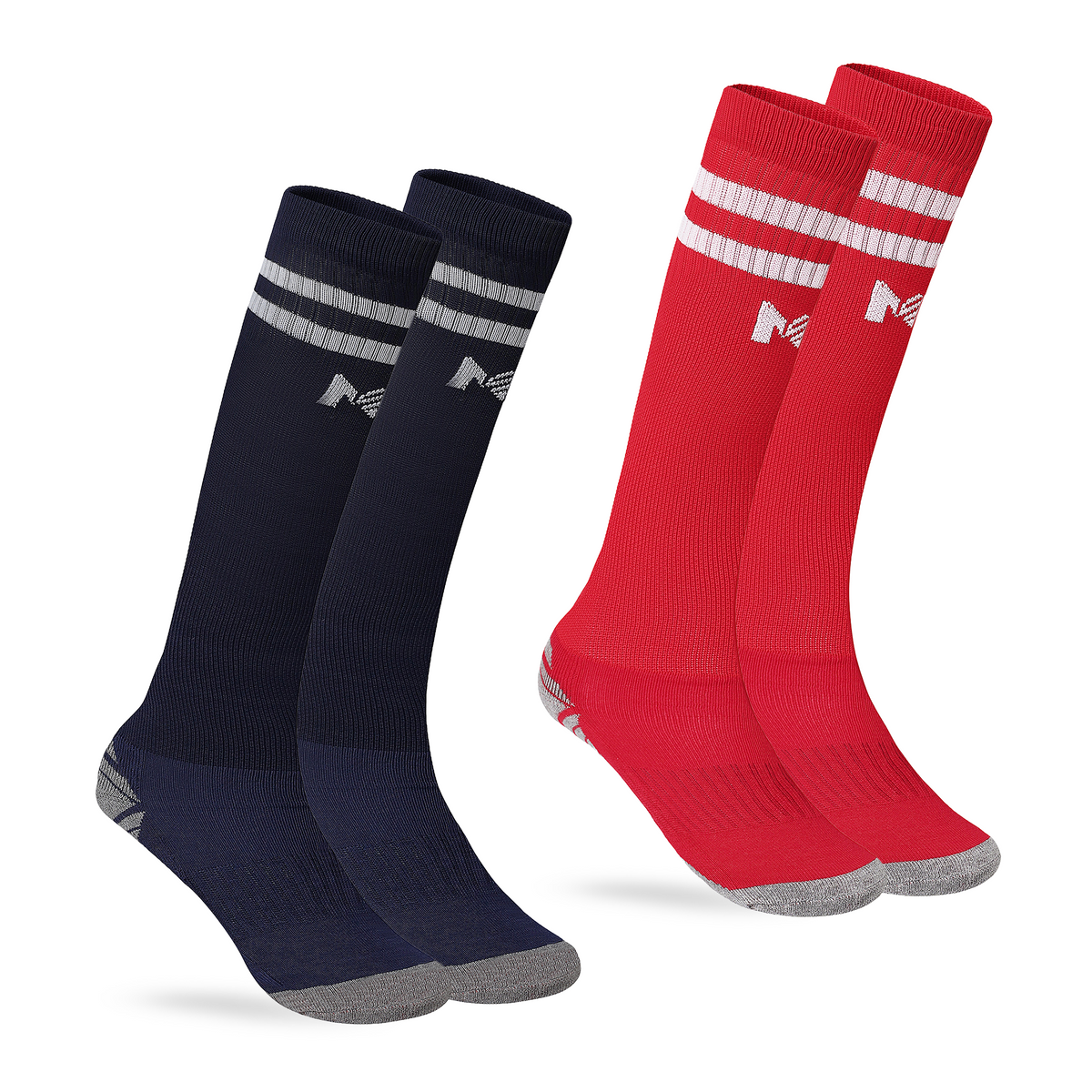 Kids Football Pack of 2 - (Red, Navy Blue)