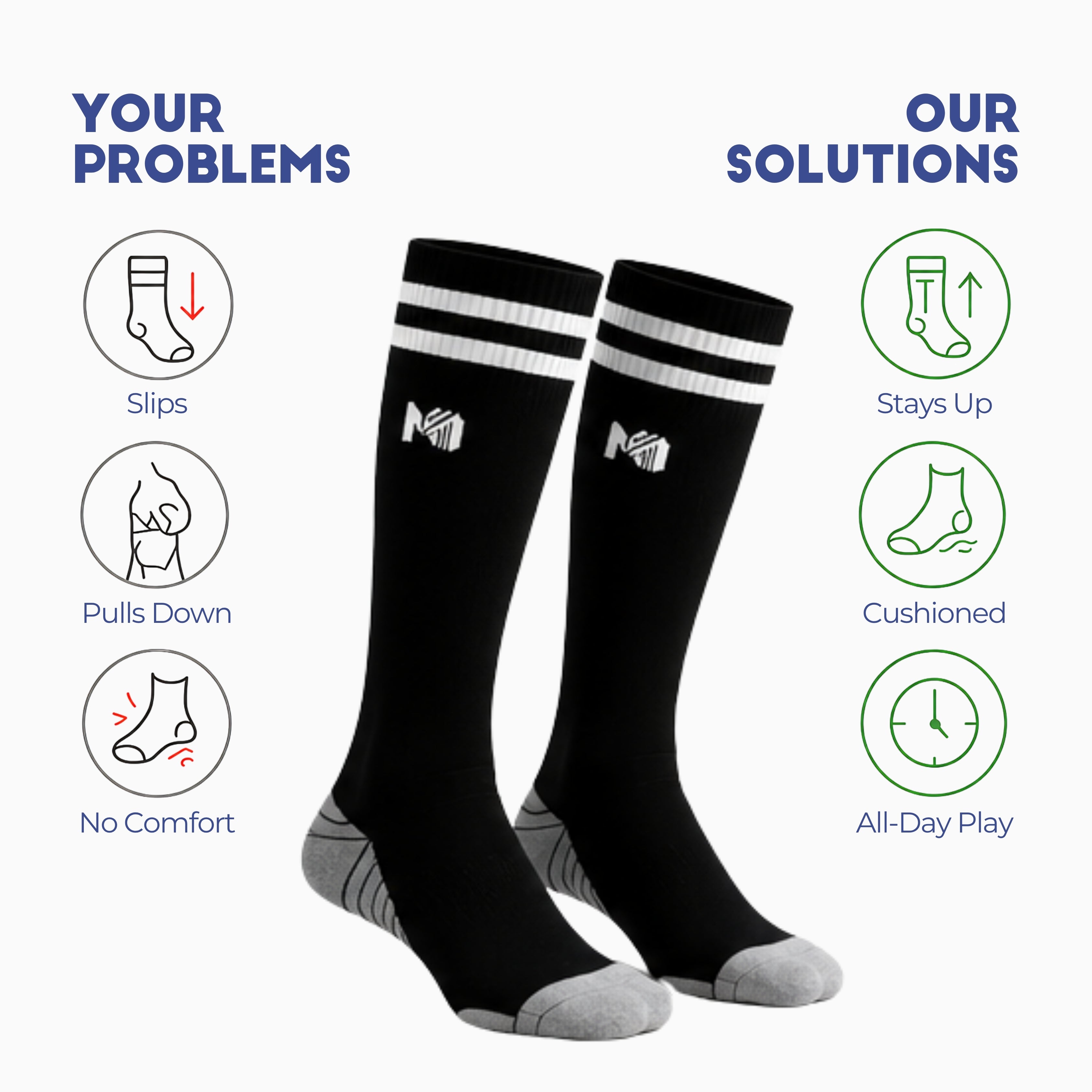 Kids Football Socks - Black