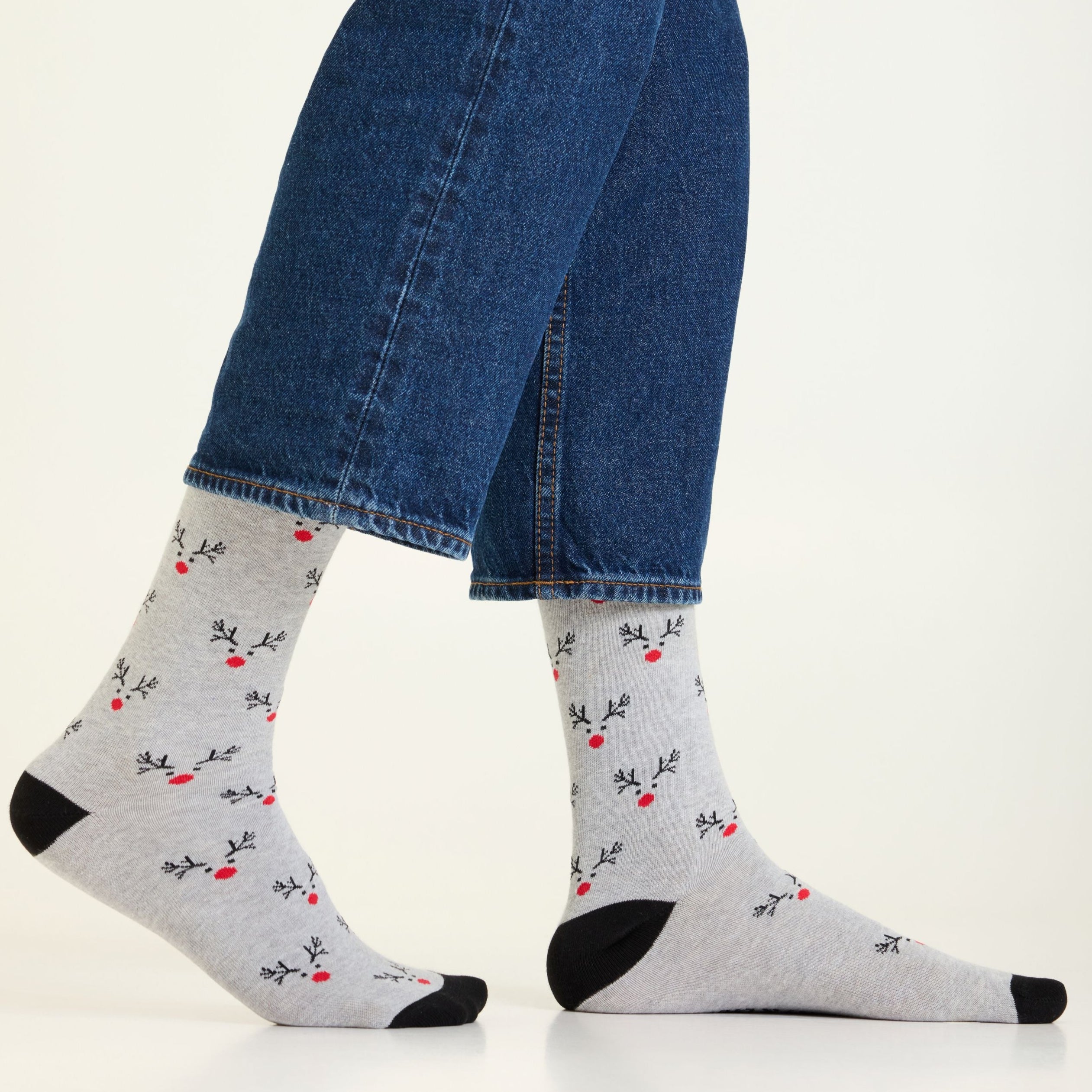 Red Nose Rudolph Men's Ankle Socks