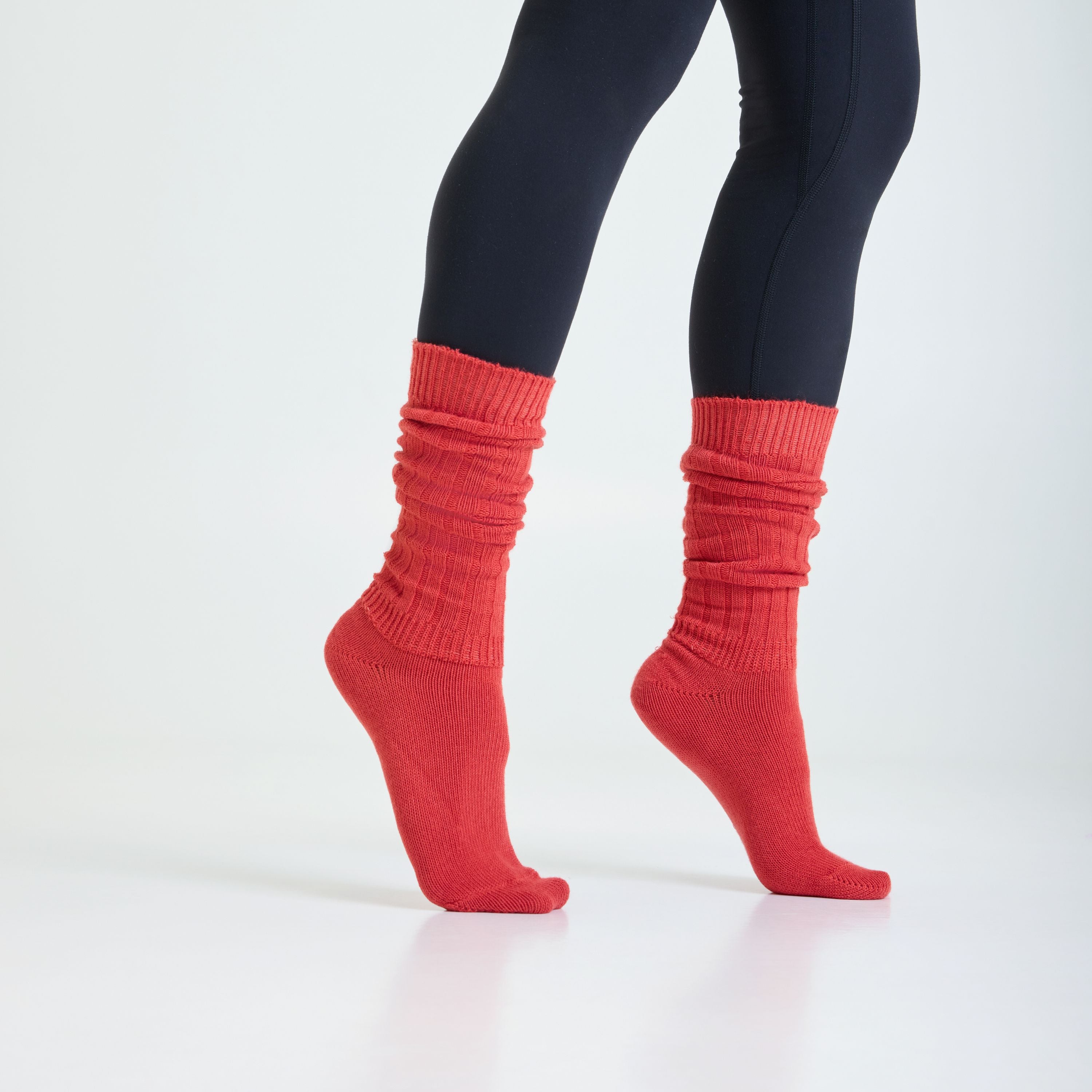 Women's Scrunch / Slouch Socks – Set Of 3 (Purple, Black, Orange)