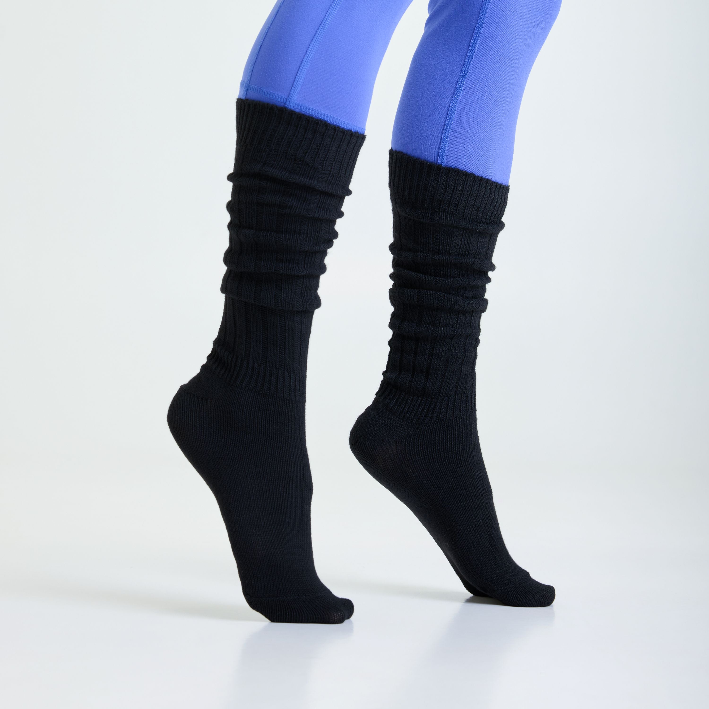 Women's Scrunch / Slouch Socks – Set Of 3 (Purple, Black, Orange)