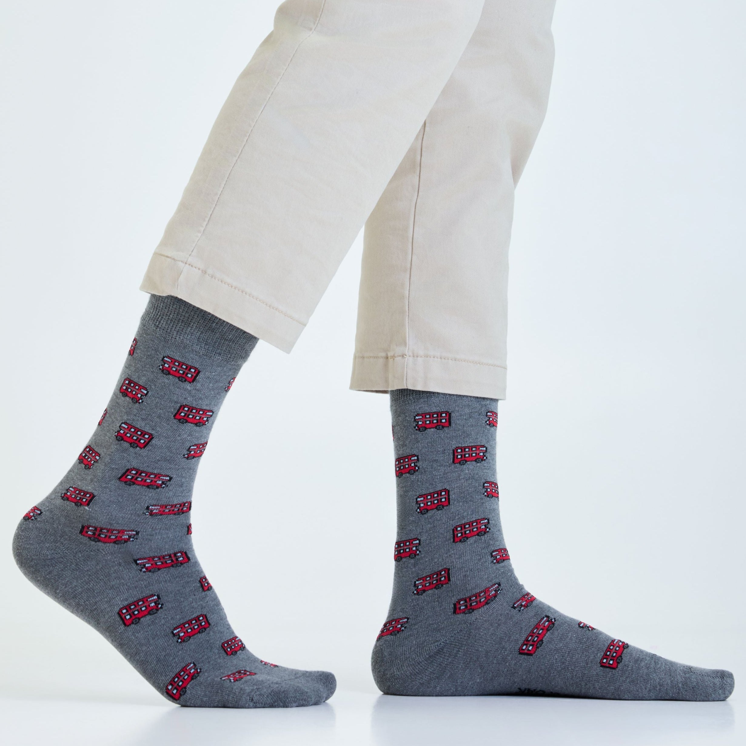 Double Decker Bus Men's Crew Socks