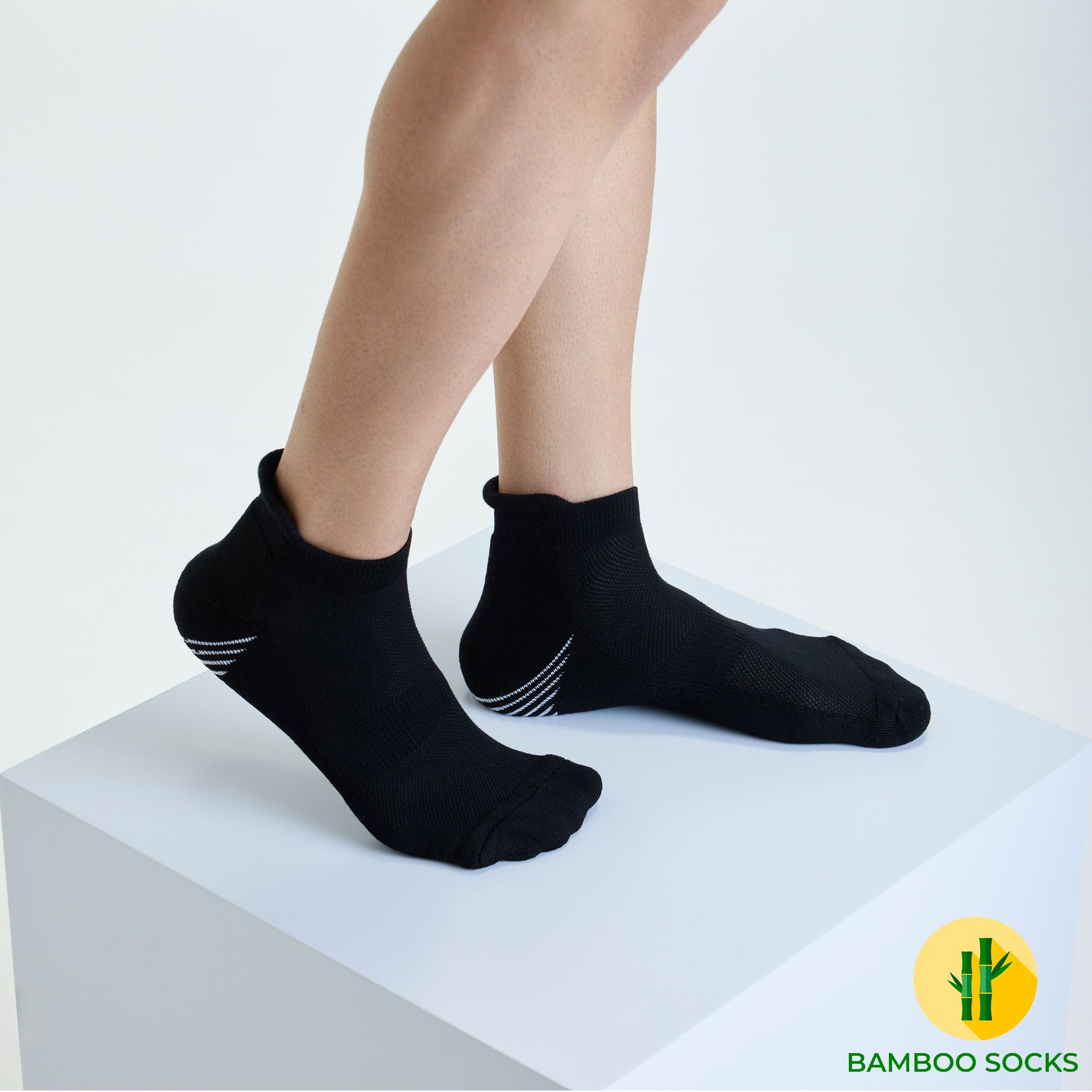 Black Bamboo Sports Socks For Men