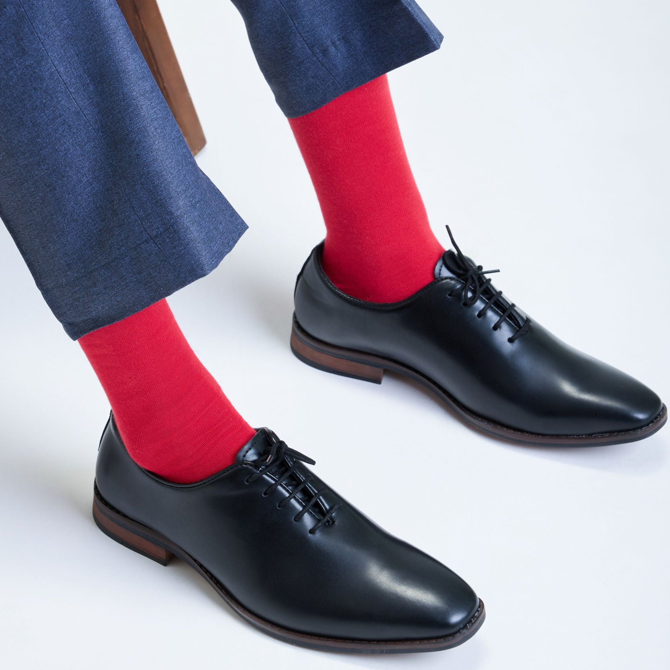Tomato Red Men's Crew Socks