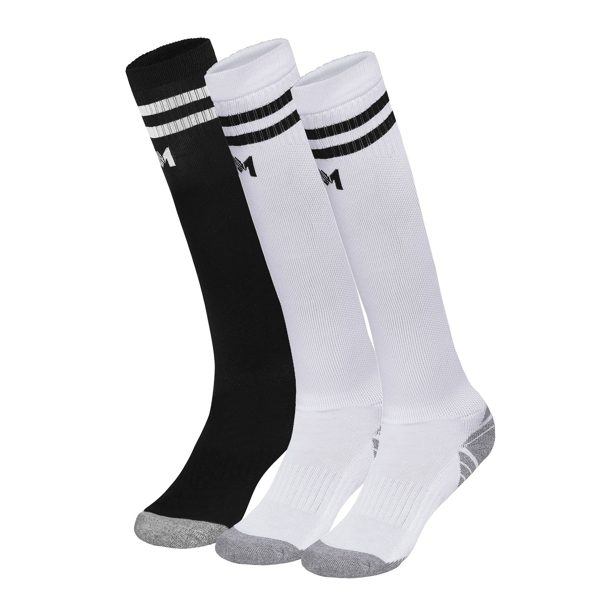 Kids Football Pack of 3 - (White & Black)