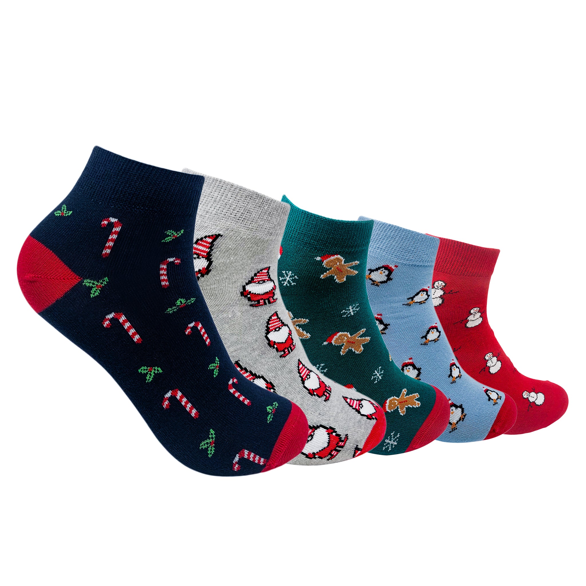 Holiday Magic Set-of-5 Ankle Socks for Men