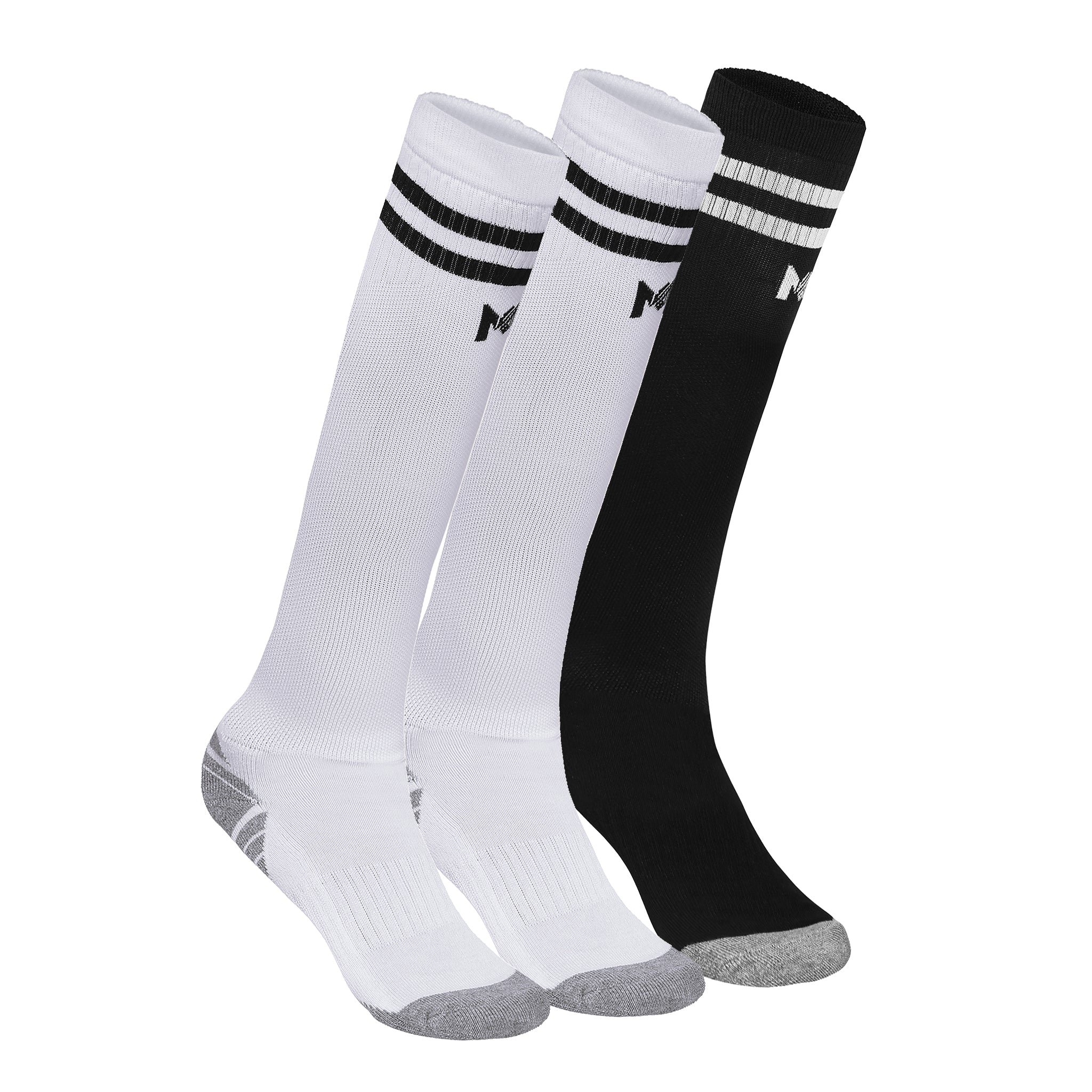 Kids Football Pack of 3 - (White & Black)