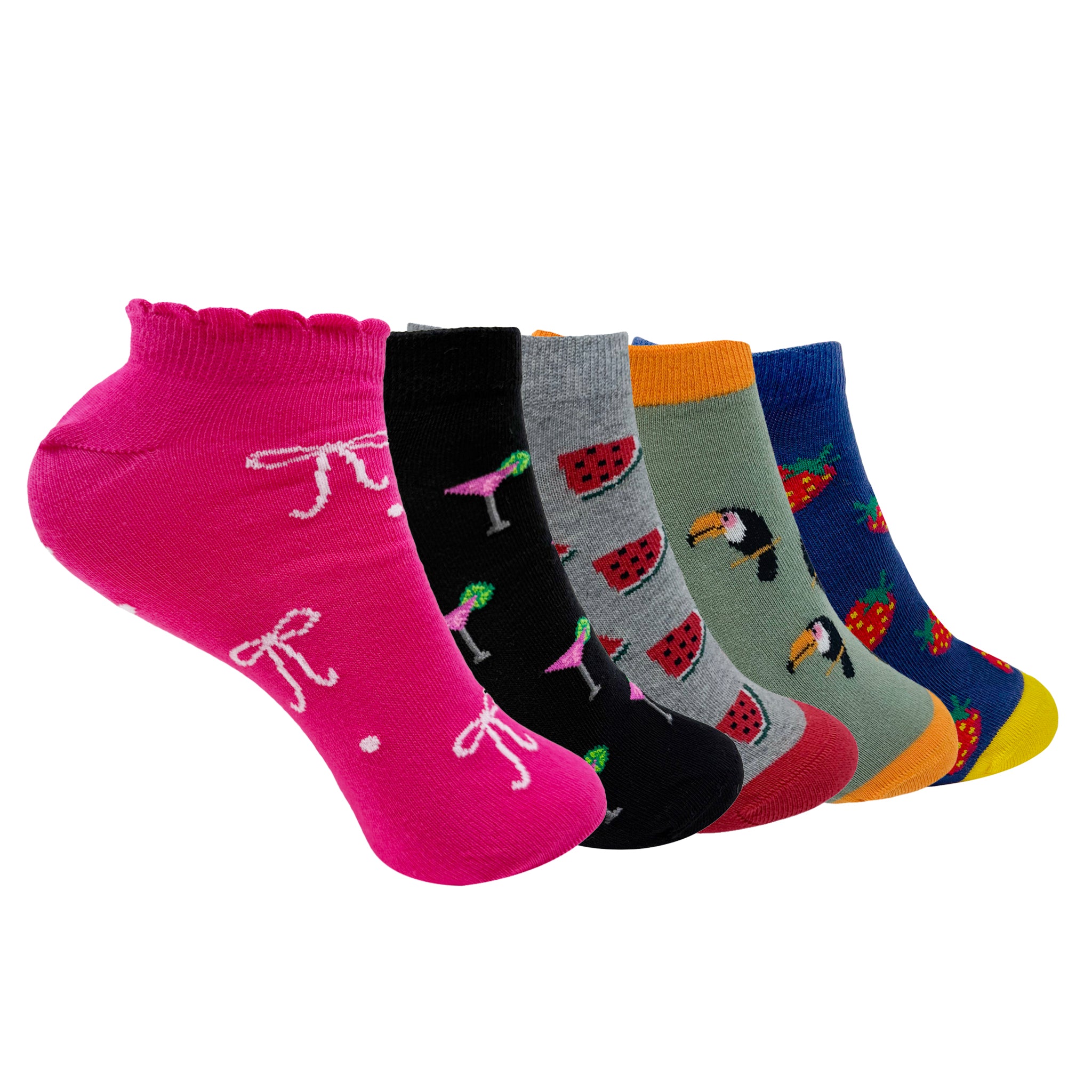 Everyday Essentials Set-of-5 Ankle Socks for Women