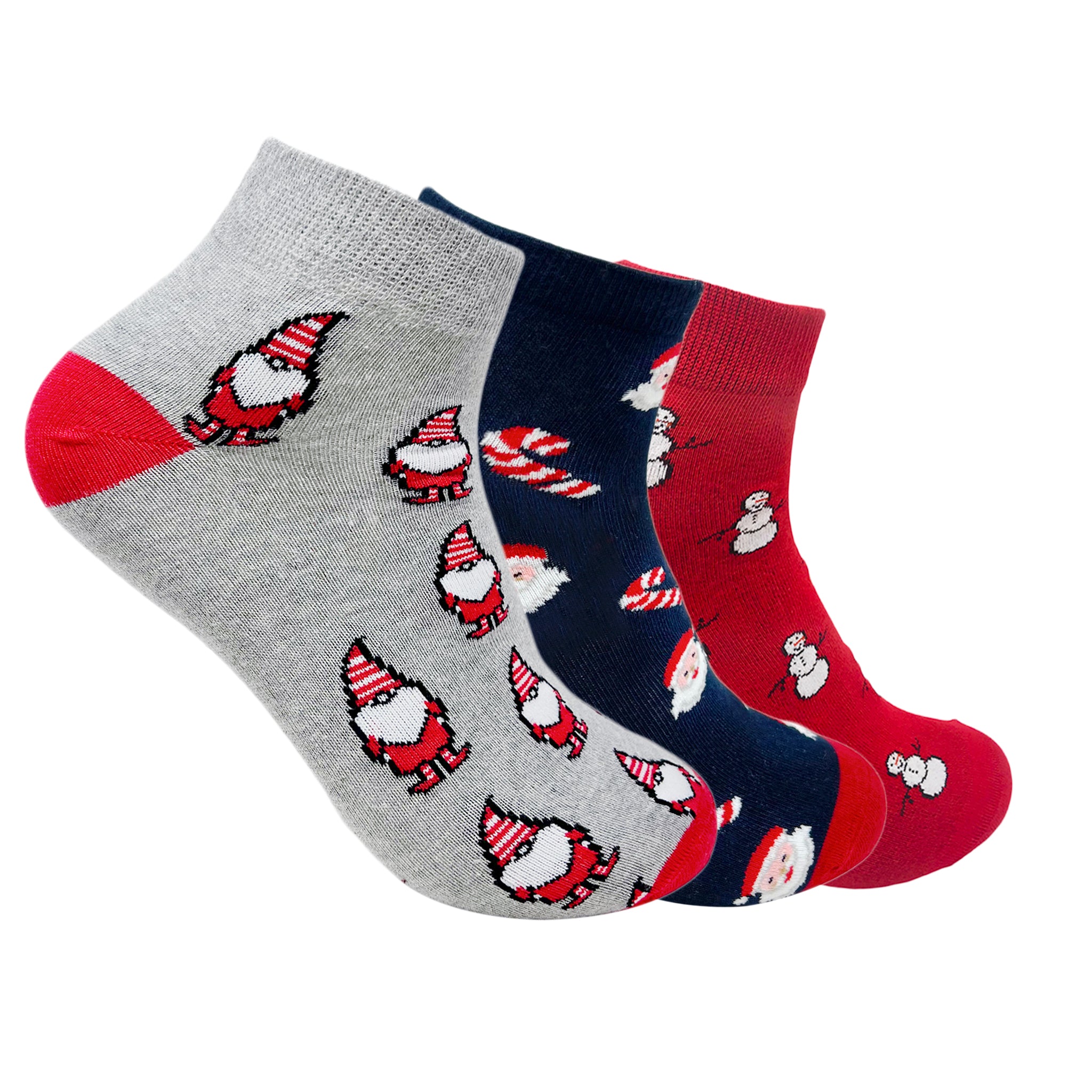 Christmas Classics Set-of-3 Ankle Socks for Men