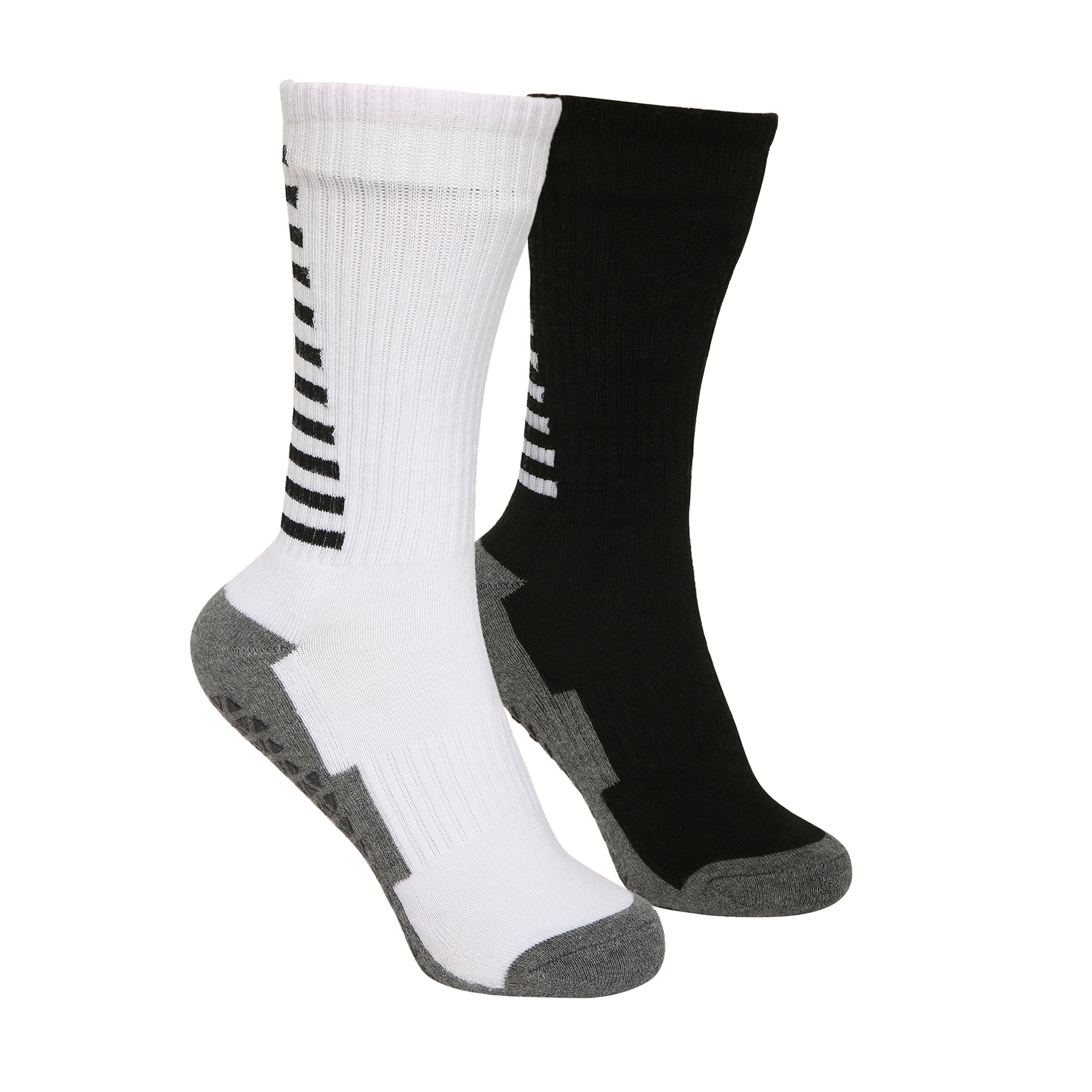 Grip Socks For Football, Training, Gym - White & Black