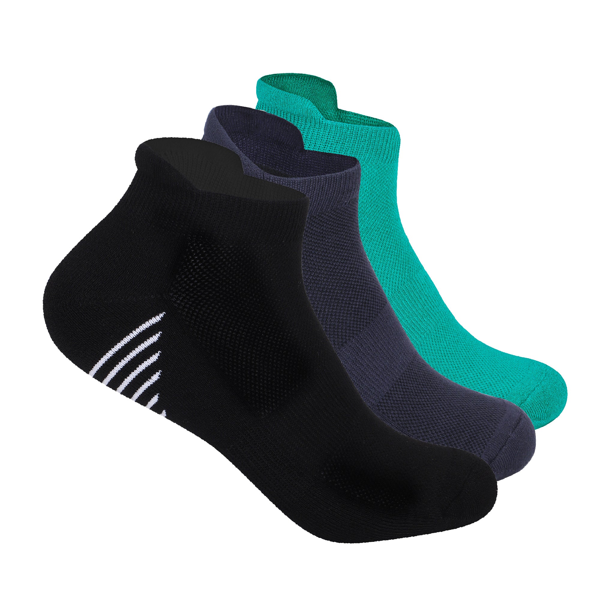 Power Stride Set Of 3 Bamboo Socks For Men