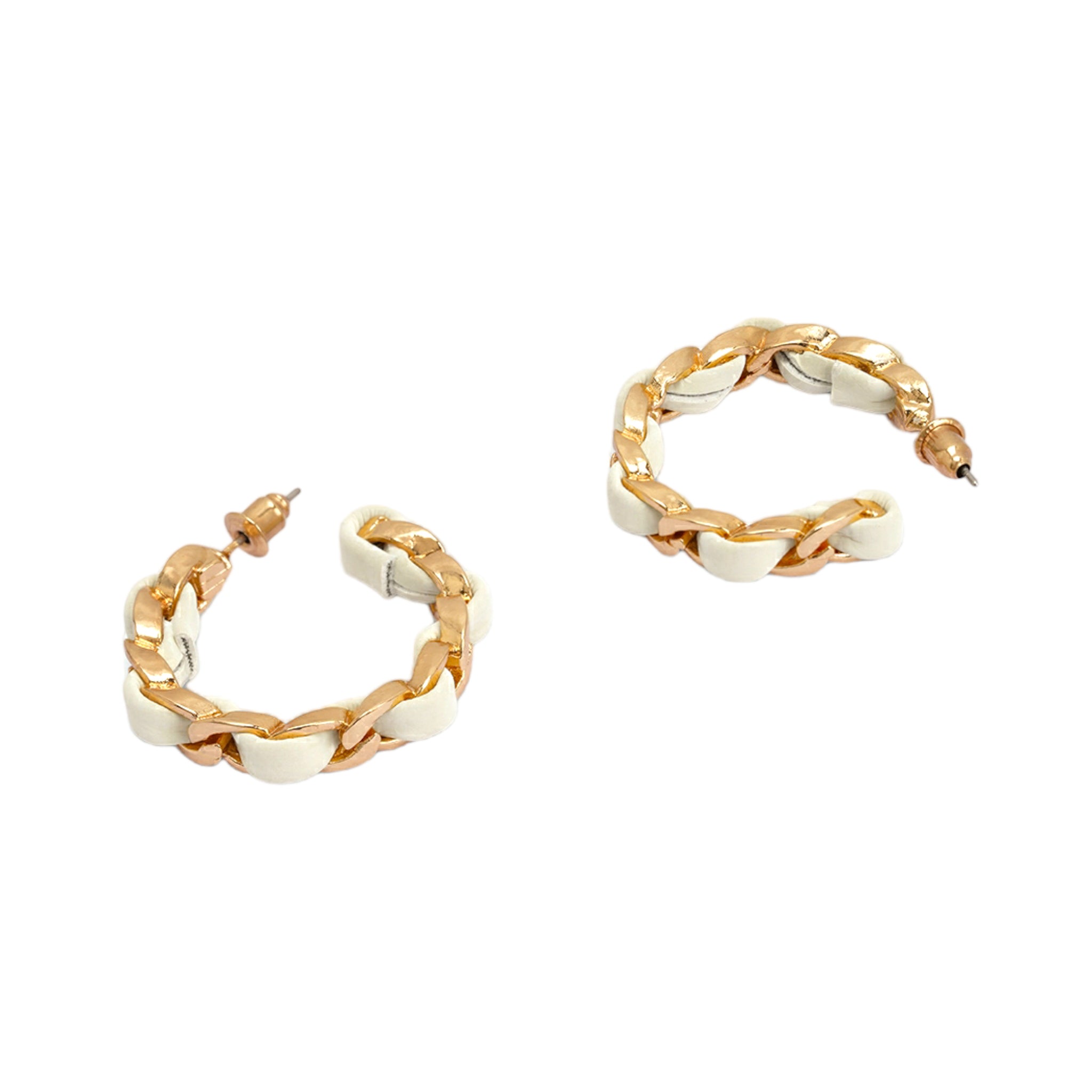 Ivory white Hoops