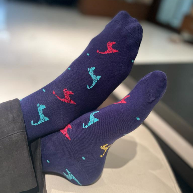 Toe-tally Cool Set-of-3 Crew Socks for Men