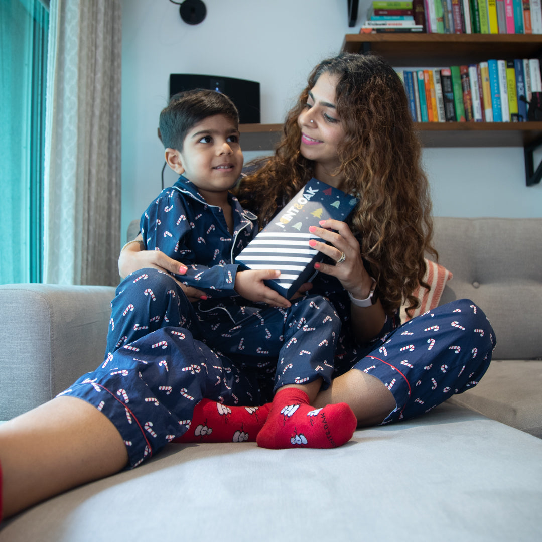 Ho Ho Ho Matching Socks For Daddy & Kids